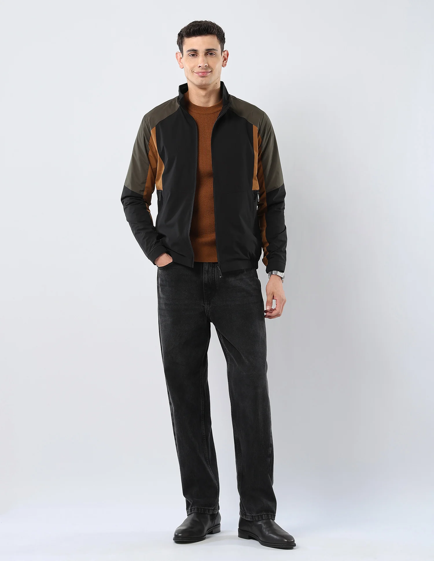 Colour Blocked Reversible Jacket - Image 3