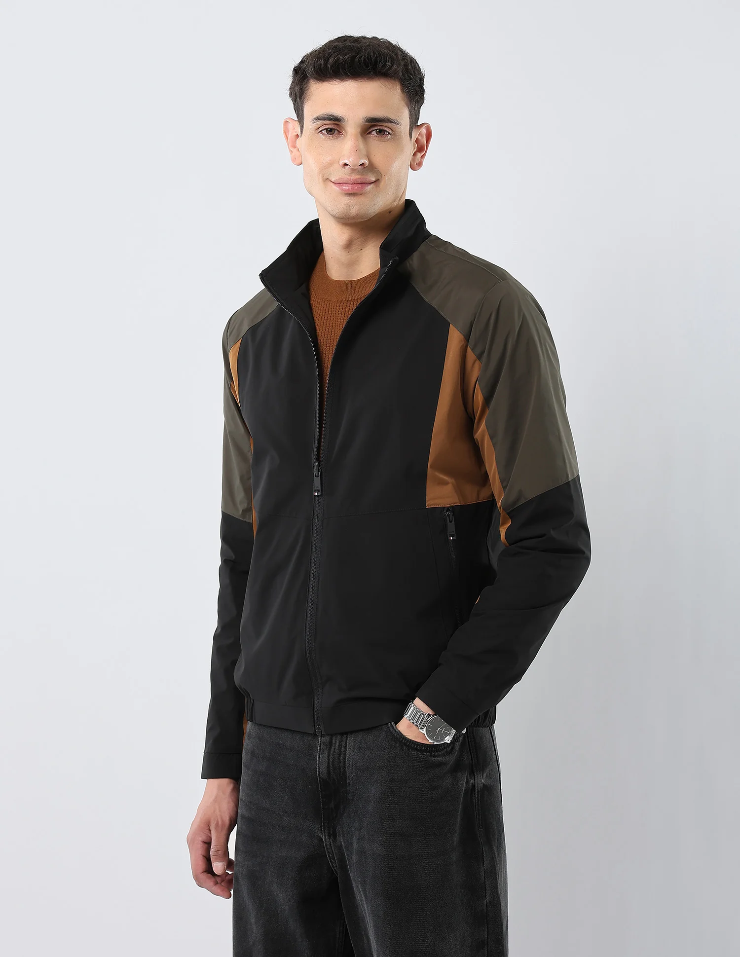 Colour Blocked Reversible Jacket - Image 4