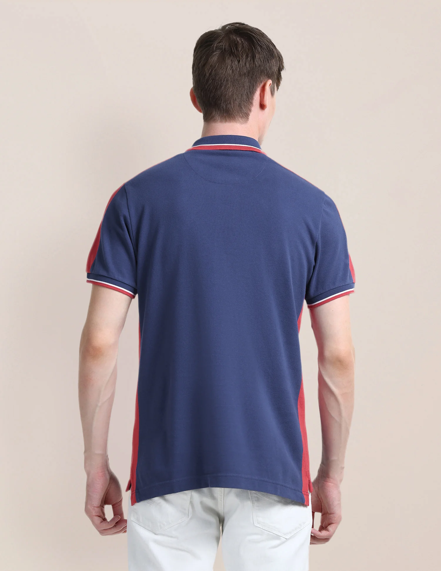 Colour Blocked Slim Fit Polo Shirt - Image 5