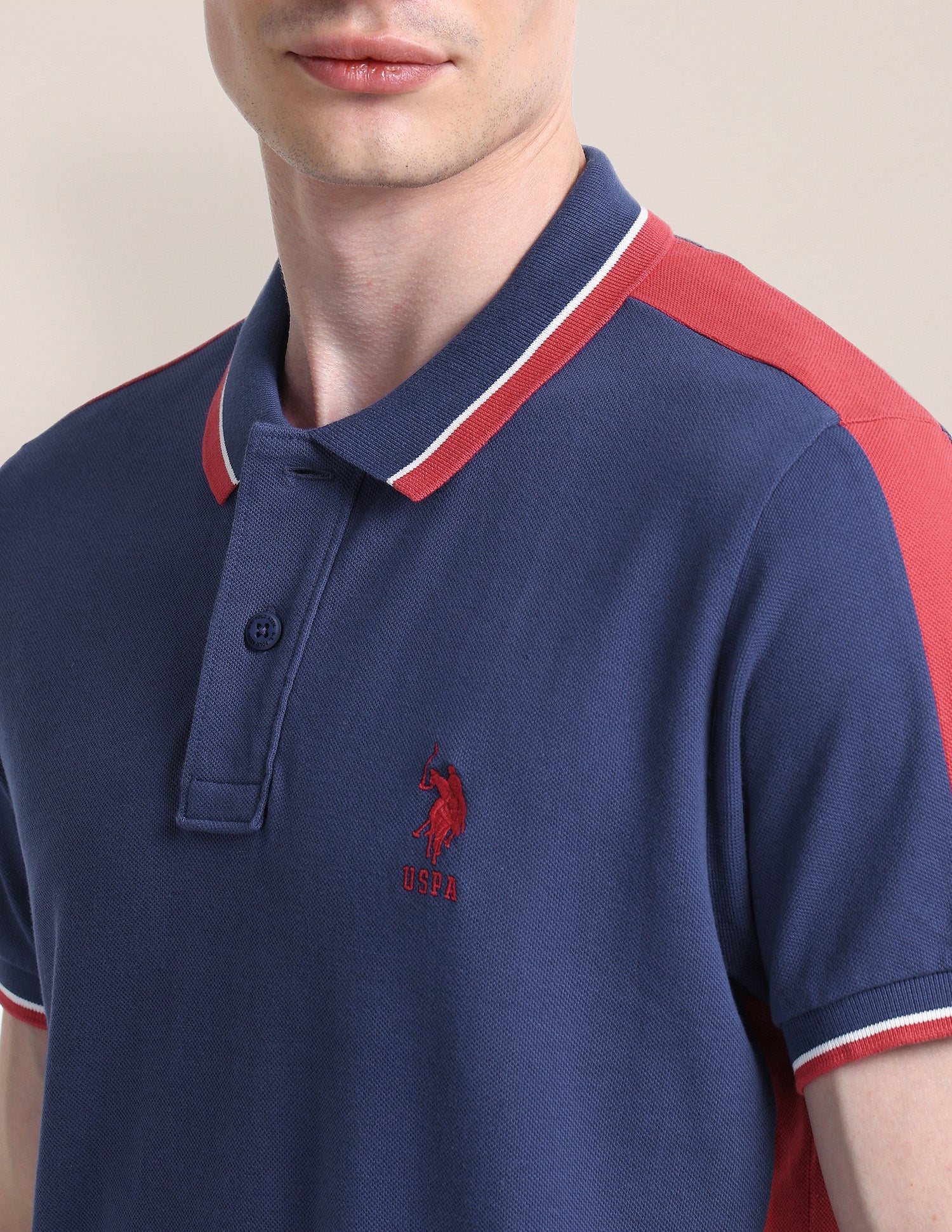 Colour Blocked Slim Fit Polo Shirt - Image 7