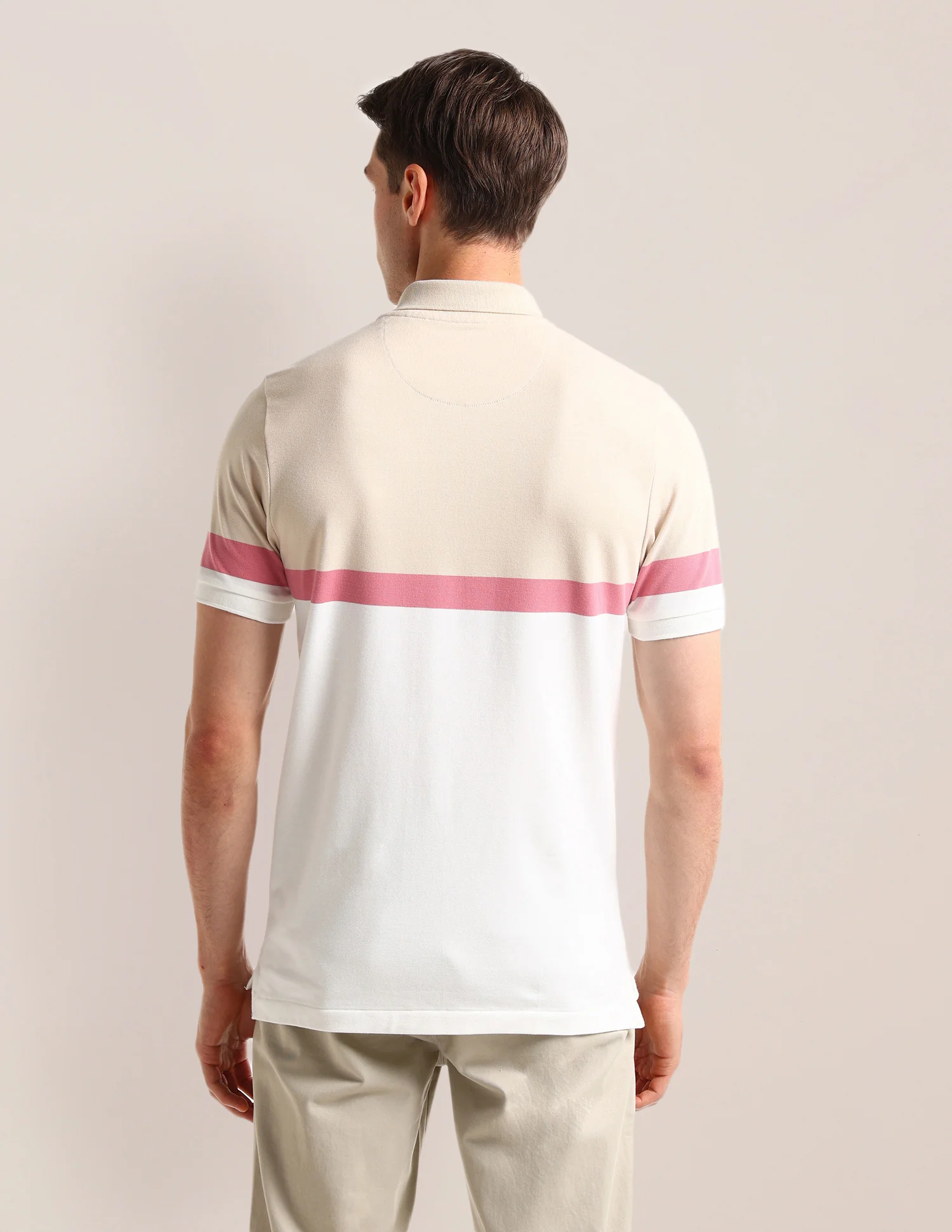 Colour Blocked Slim Fit Polo Shirt - Image 5