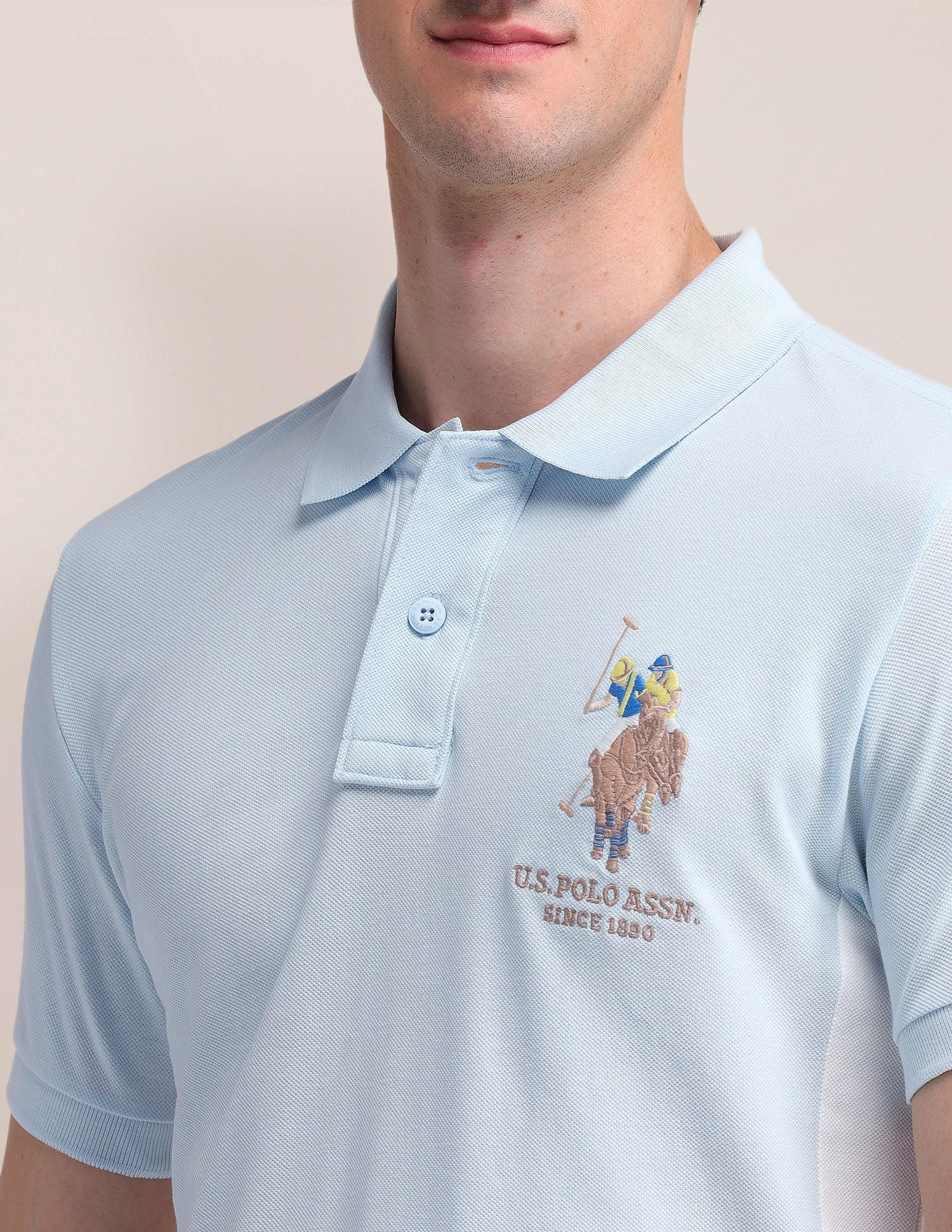 Colour Blocked Slim Fit Polo Shirt - Image 7