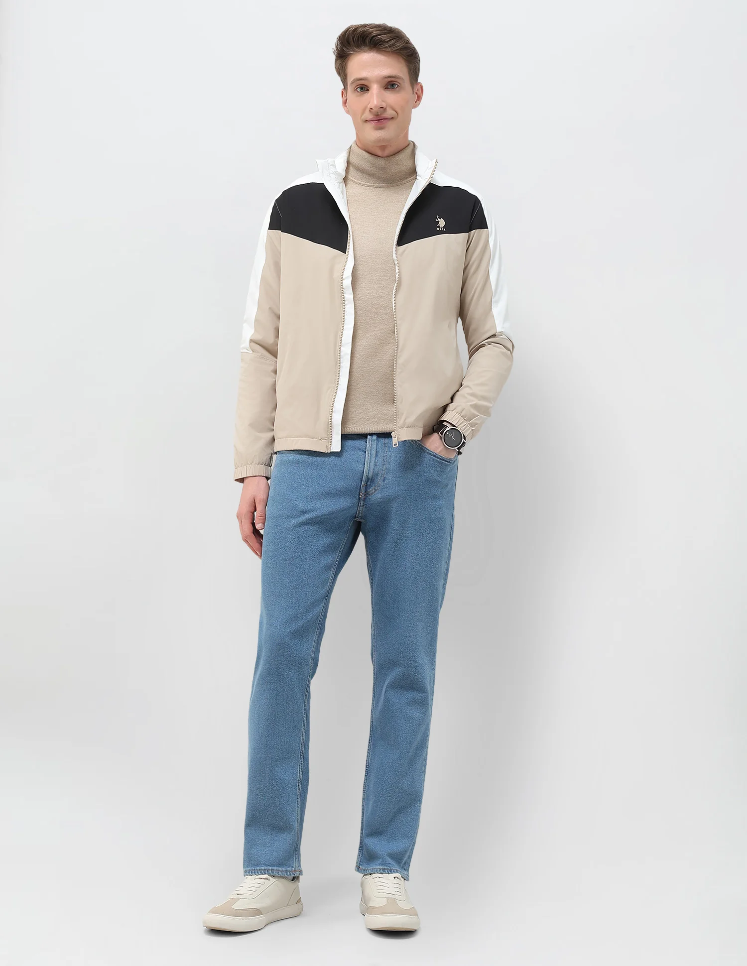 Colour Blocked Windcheater Jacket - Image 3