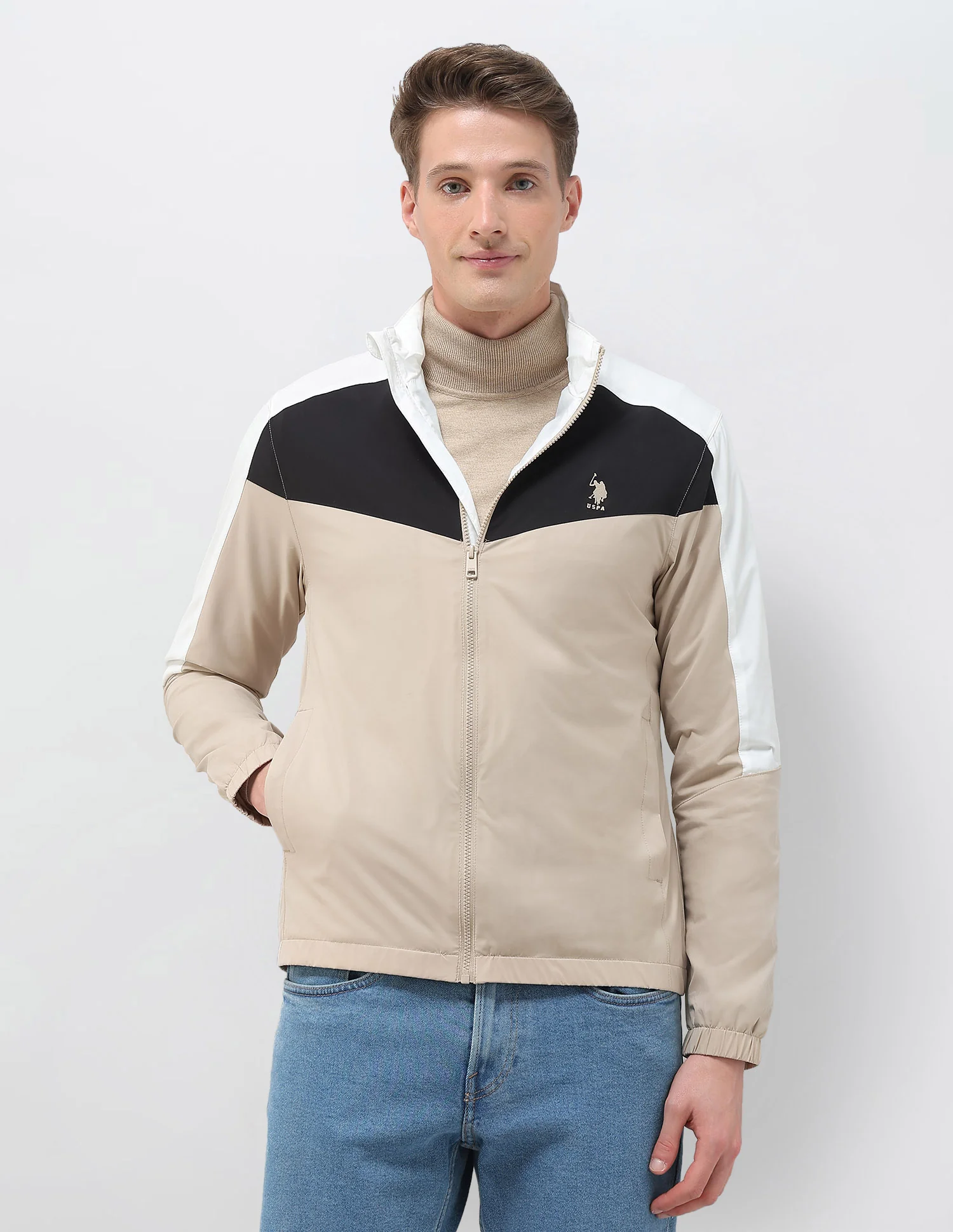 Colour Blocked Windcheater Jacket - Image 6