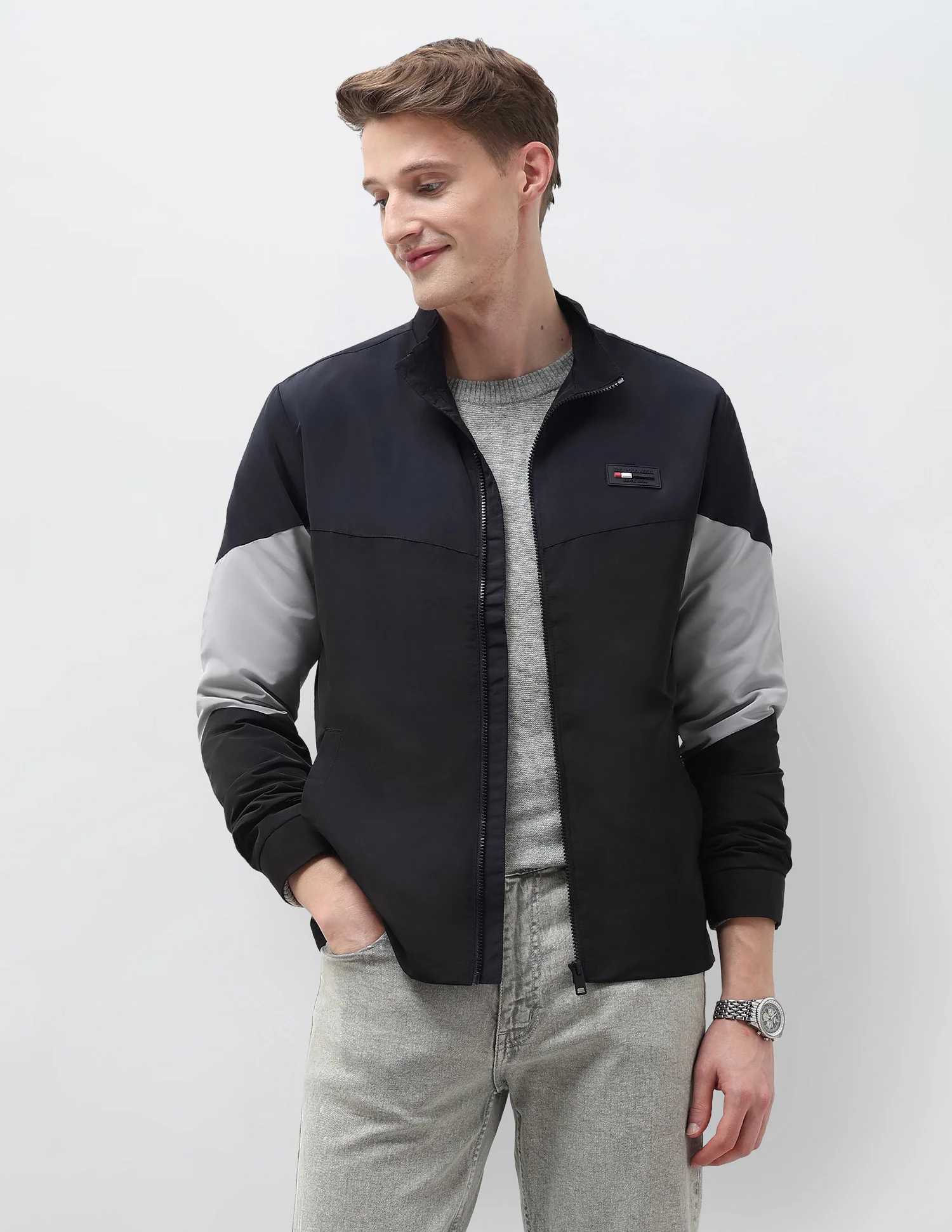 Colour Blocked Windcheater Jacket