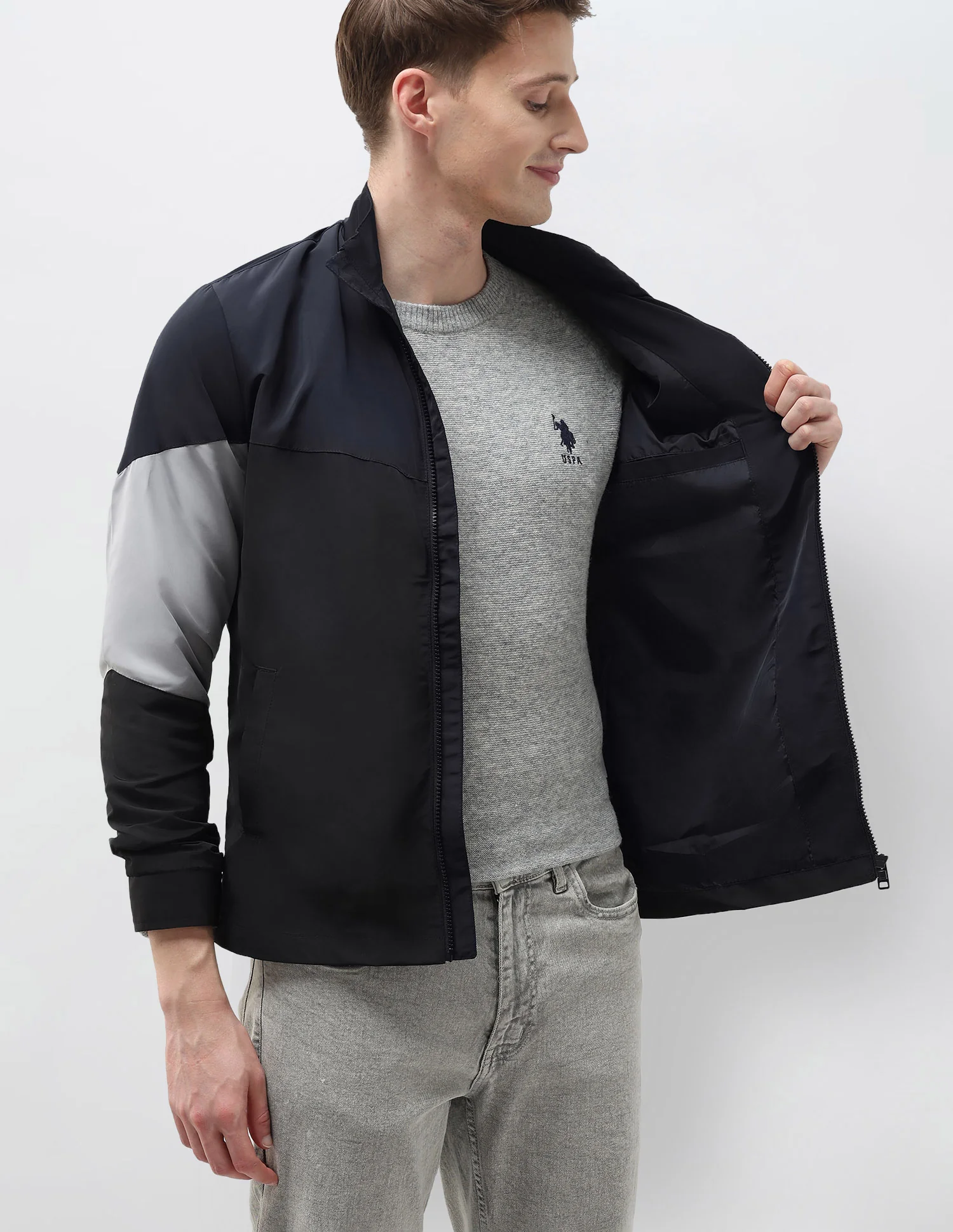 Colour Blocked Windcheater Jacket - Image 10