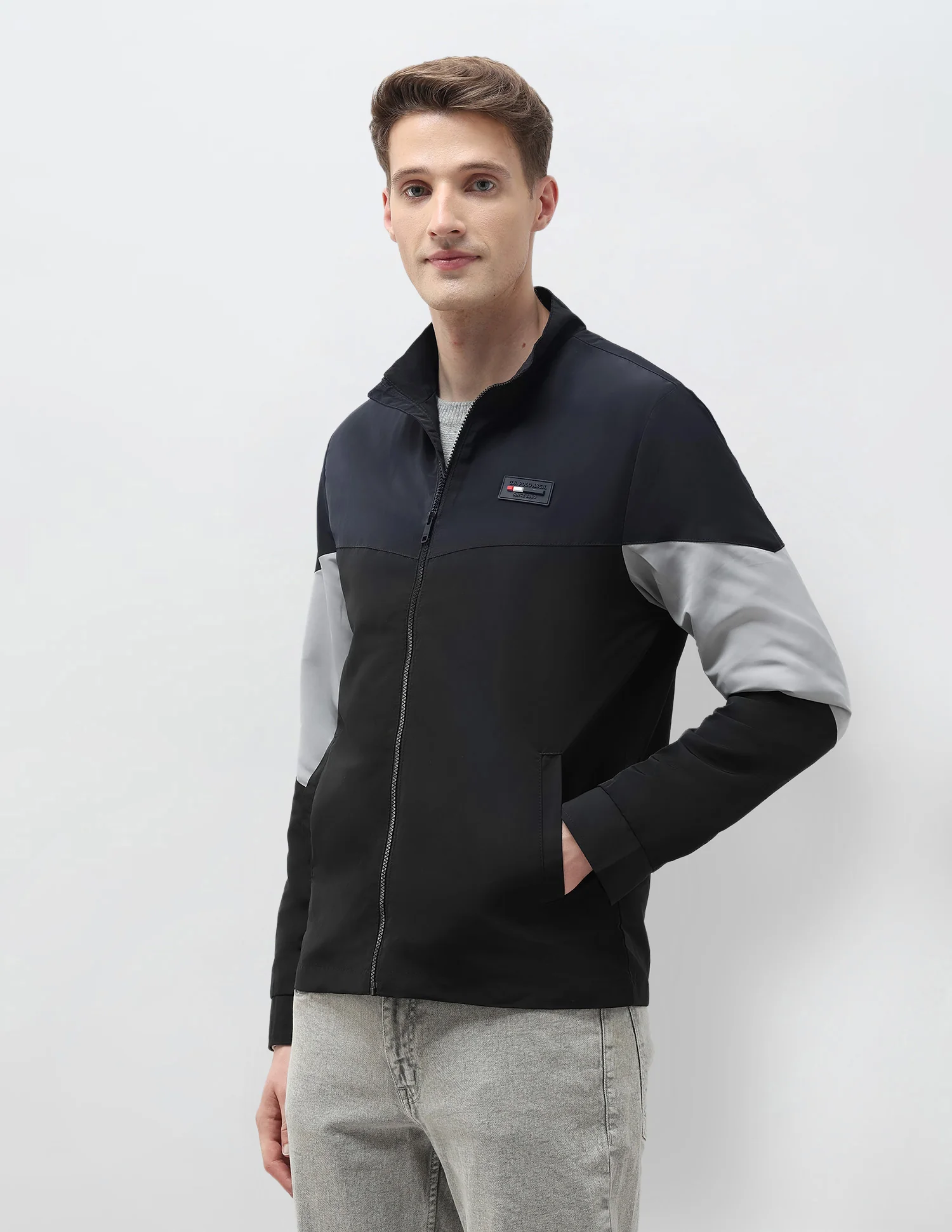 Colour Blocked Windcheater Jacket - Image 4
