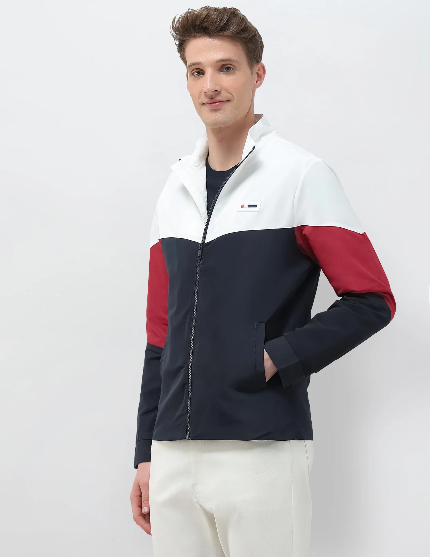 Colour Blocked Windcheater Jacket - Image 4