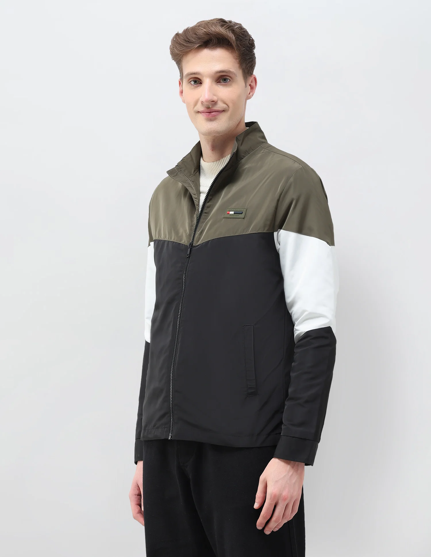 Colour Blocked Windcheater Jacket - Image 4