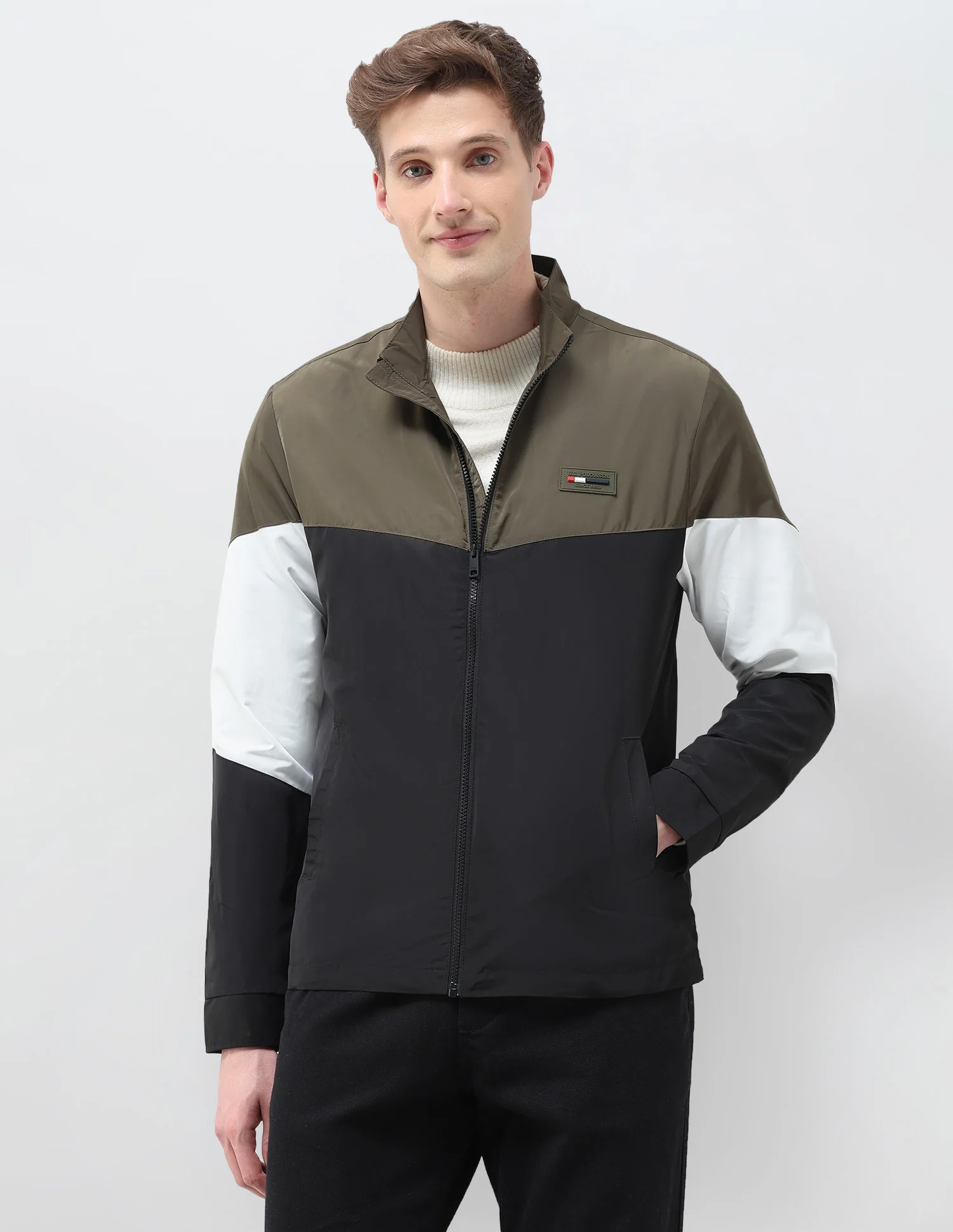 Colour Blocked Windcheater Jacket - Image 6