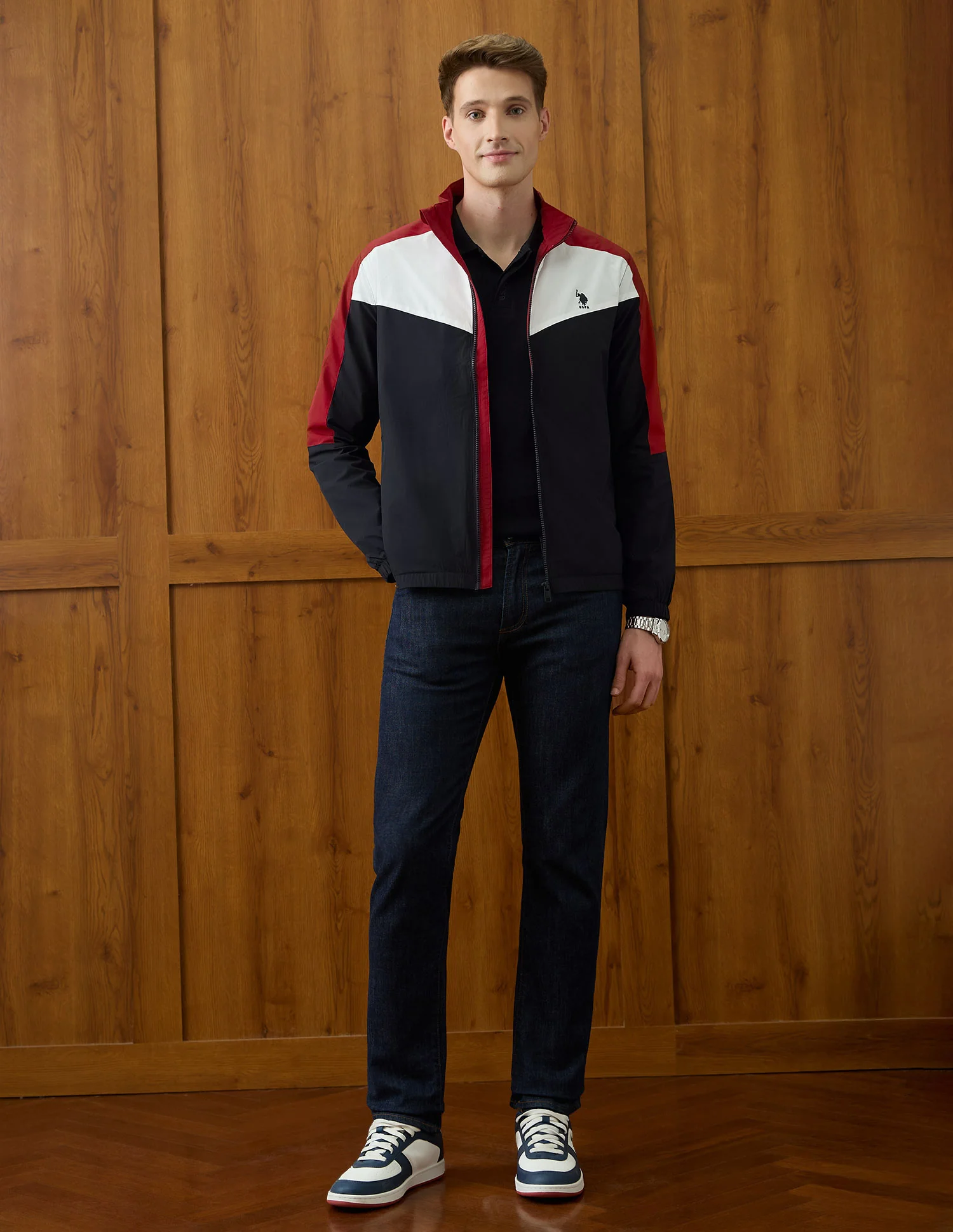 Colour Blocked Windcheater Jacket - Image 3