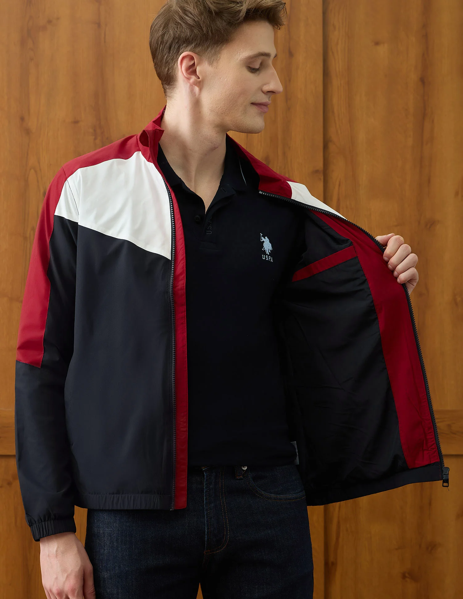 Colour Blocked Windcheater Jacket - Image 8