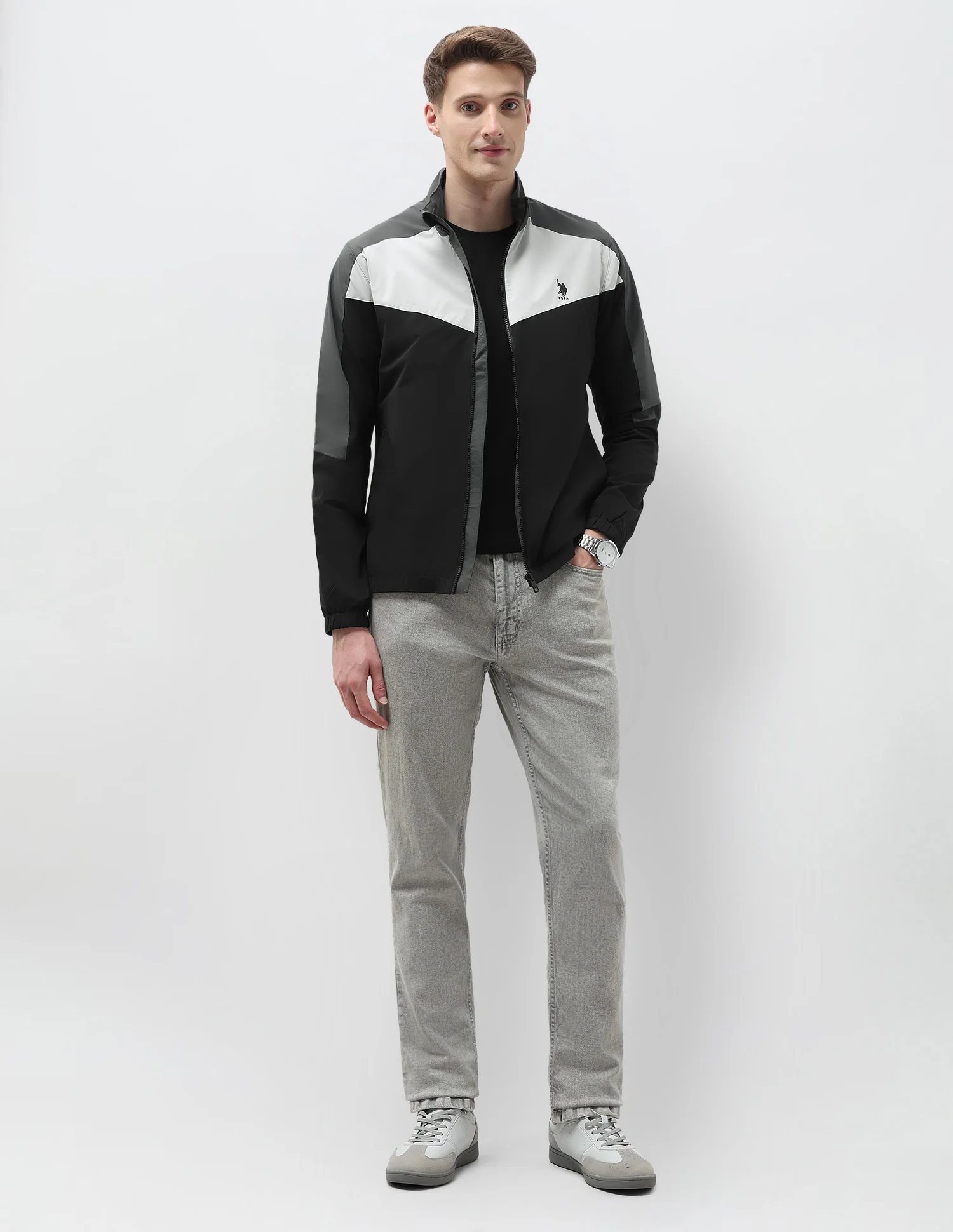 Colour Blocked Windcheater Jacket - Image 3