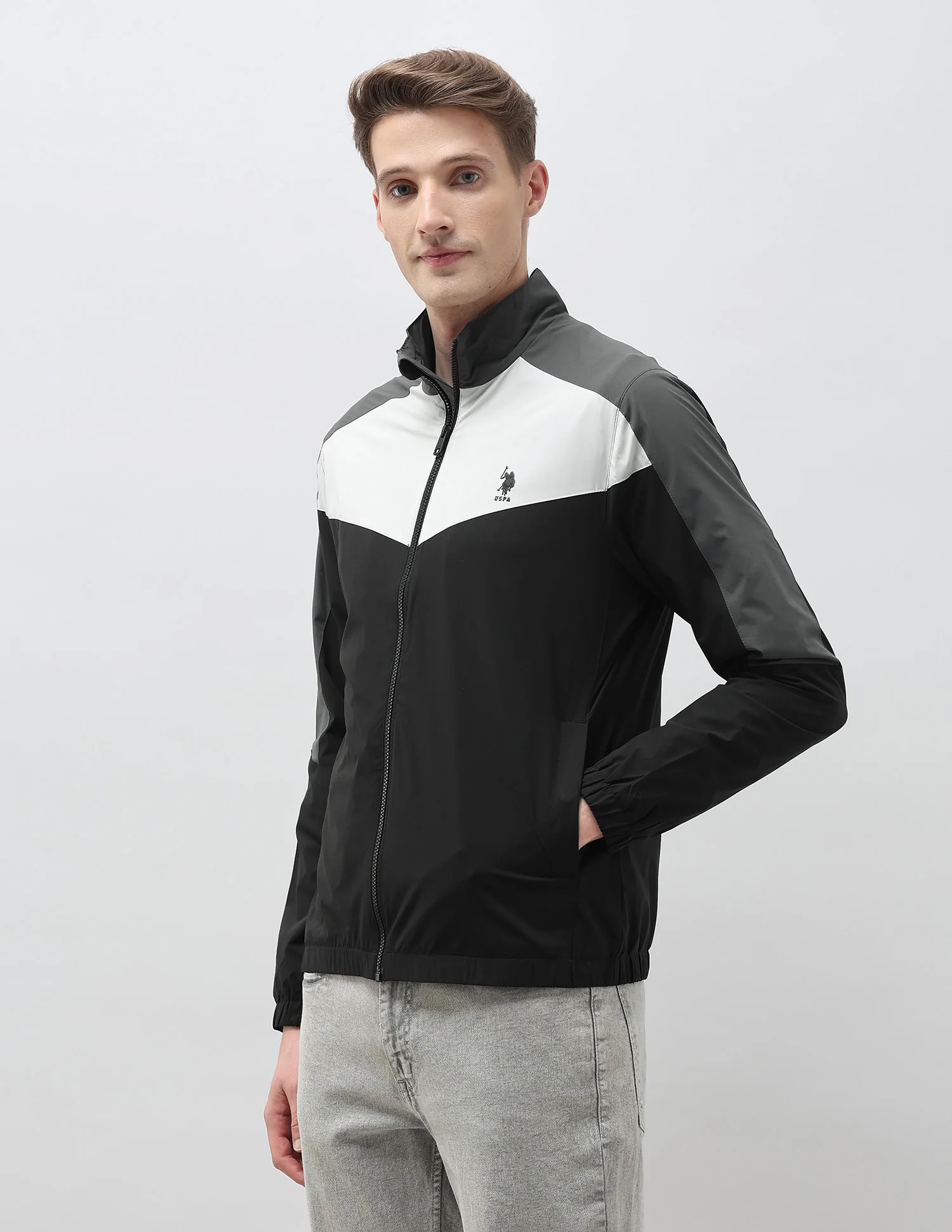 Colour Blocked Windcheater Jacket - Image 4