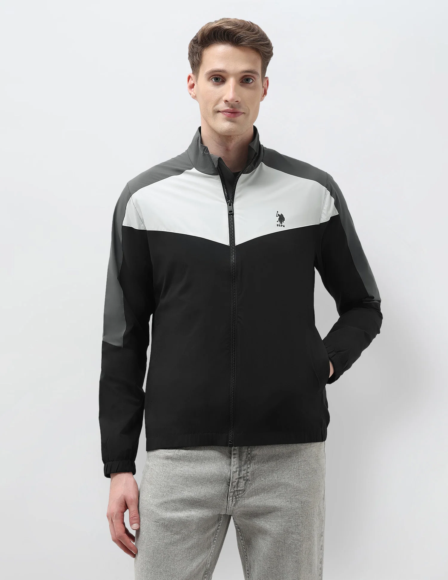 Colour Blocked Windcheater Jacket - Image 6