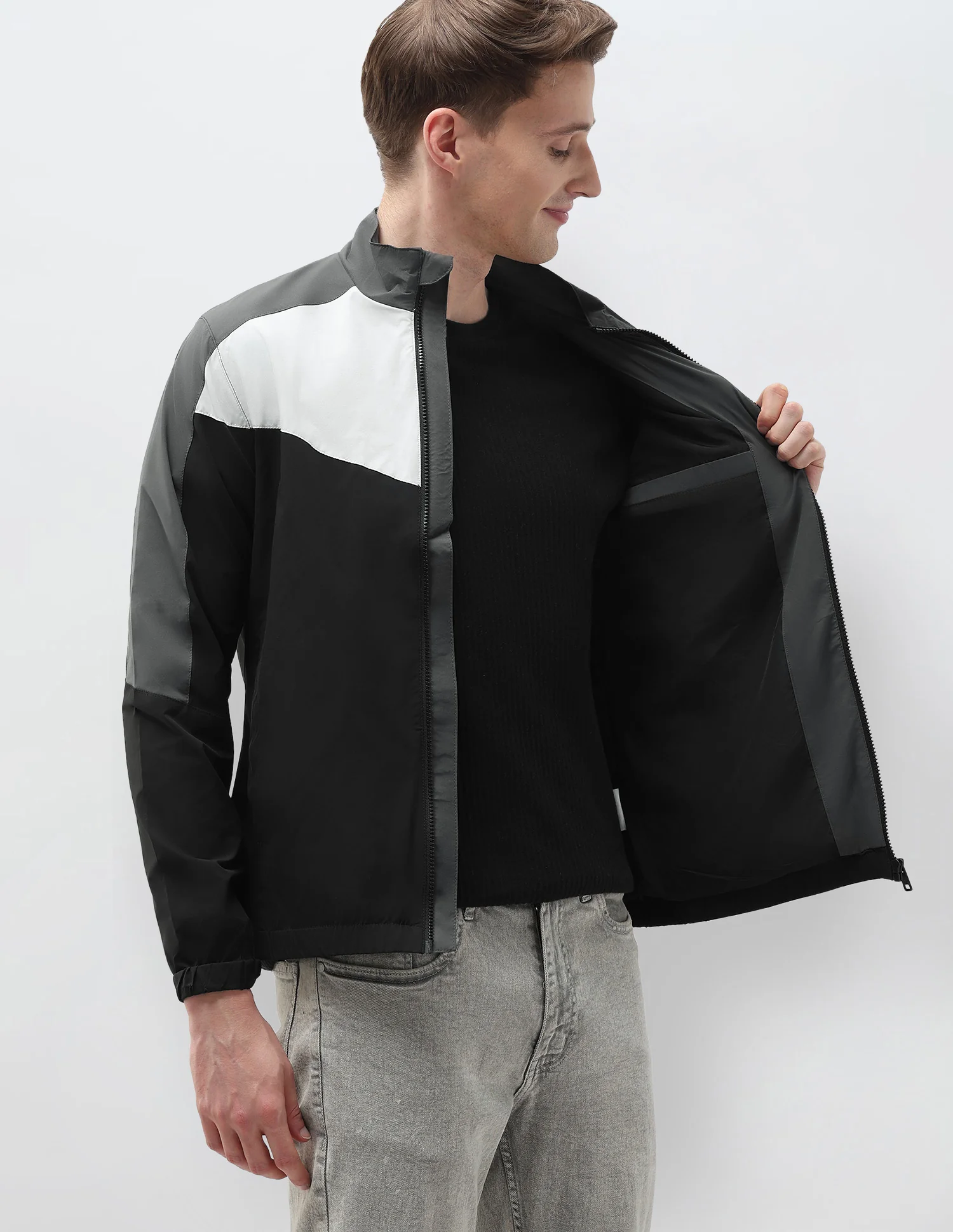 Colour Blocked Windcheater Jacket - Image 8