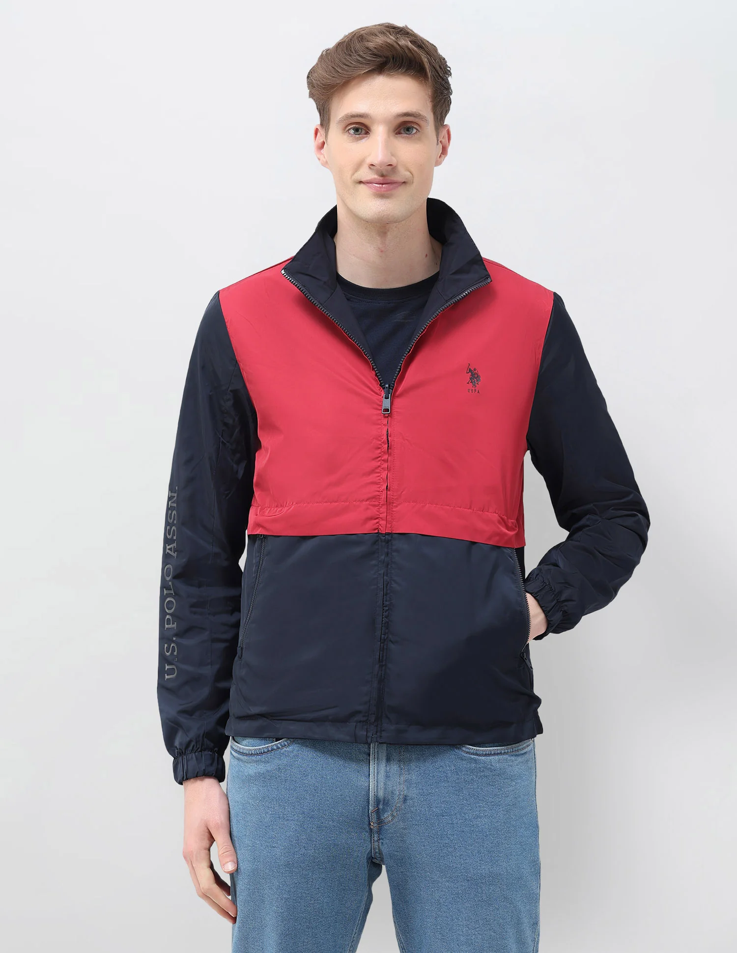 Colour Blocked Windcheater Reversible Jacket Jacket - Image 6