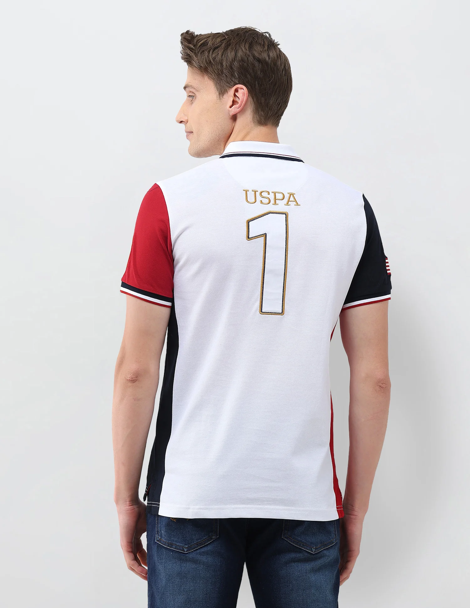 Colourblocked Brand Embroidered Slim Fit Polo Shirt - Image 5
