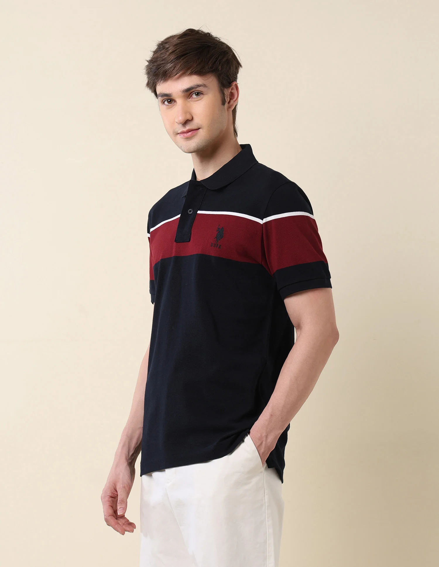 Colourblocked Classic Polo Shirt - Image 4
