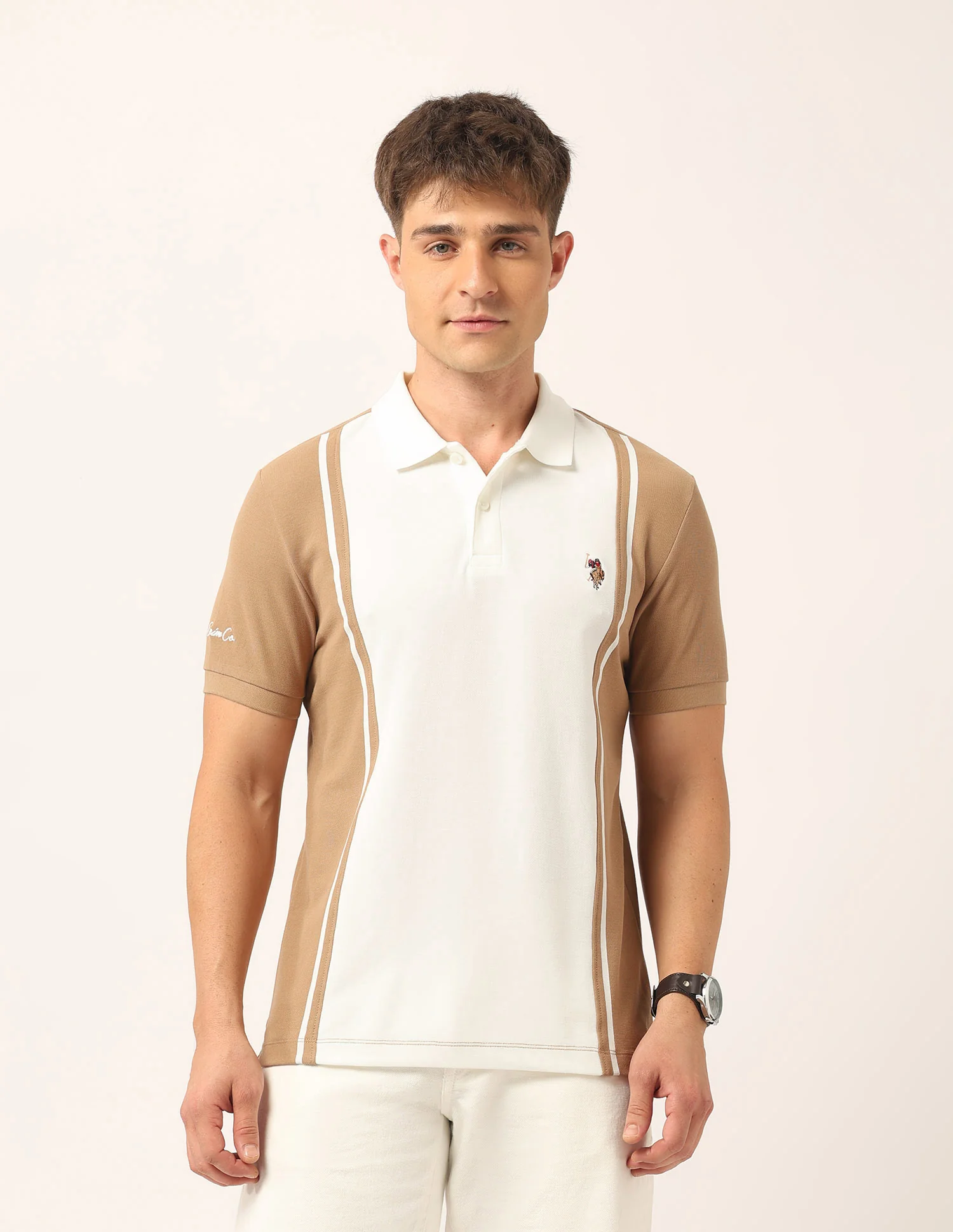 Colourblocked Muscle Fit Polo Shirt - Image 6