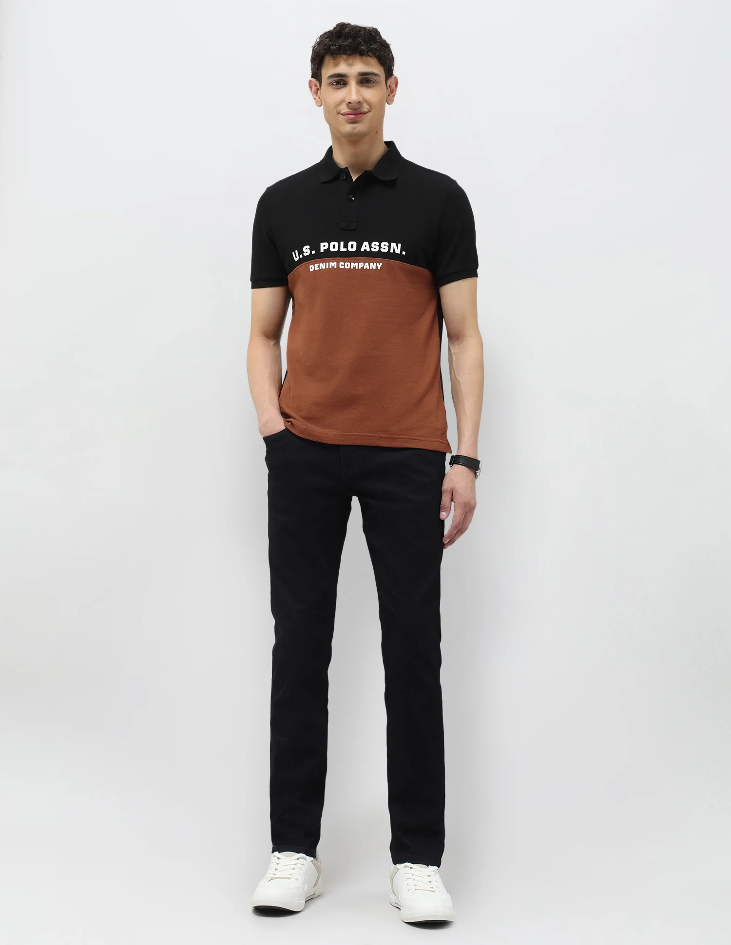 Colourblocked Muscle Fit Polo Shirt - Image 3