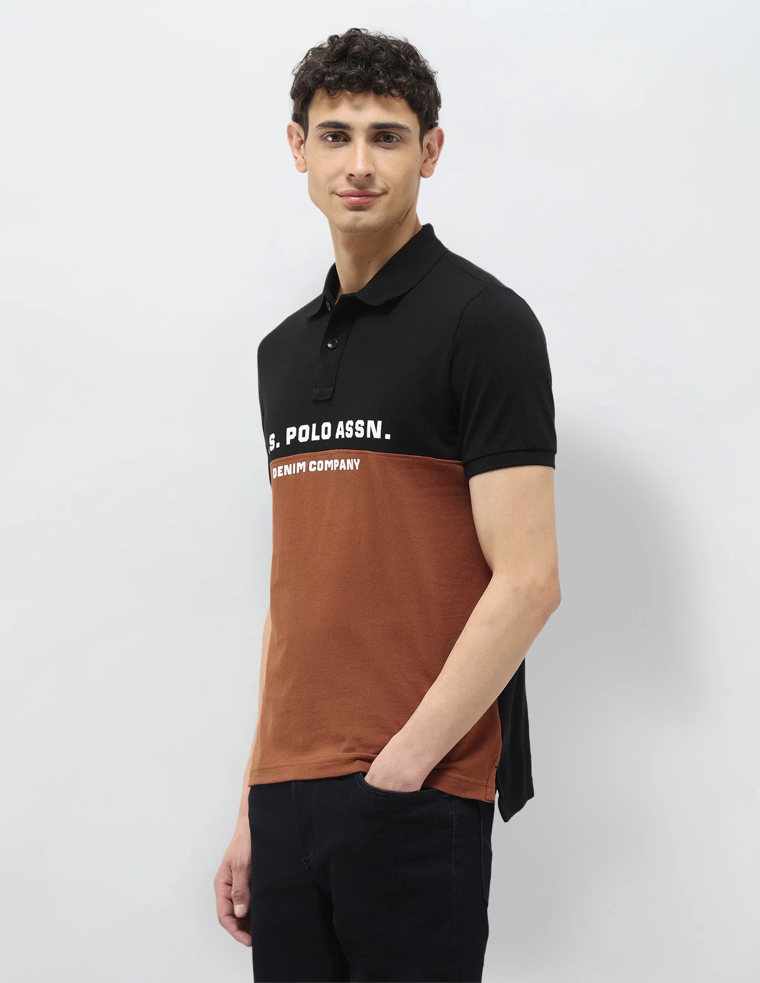 Colourblocked Muscle Fit Polo Shirt - Image 4