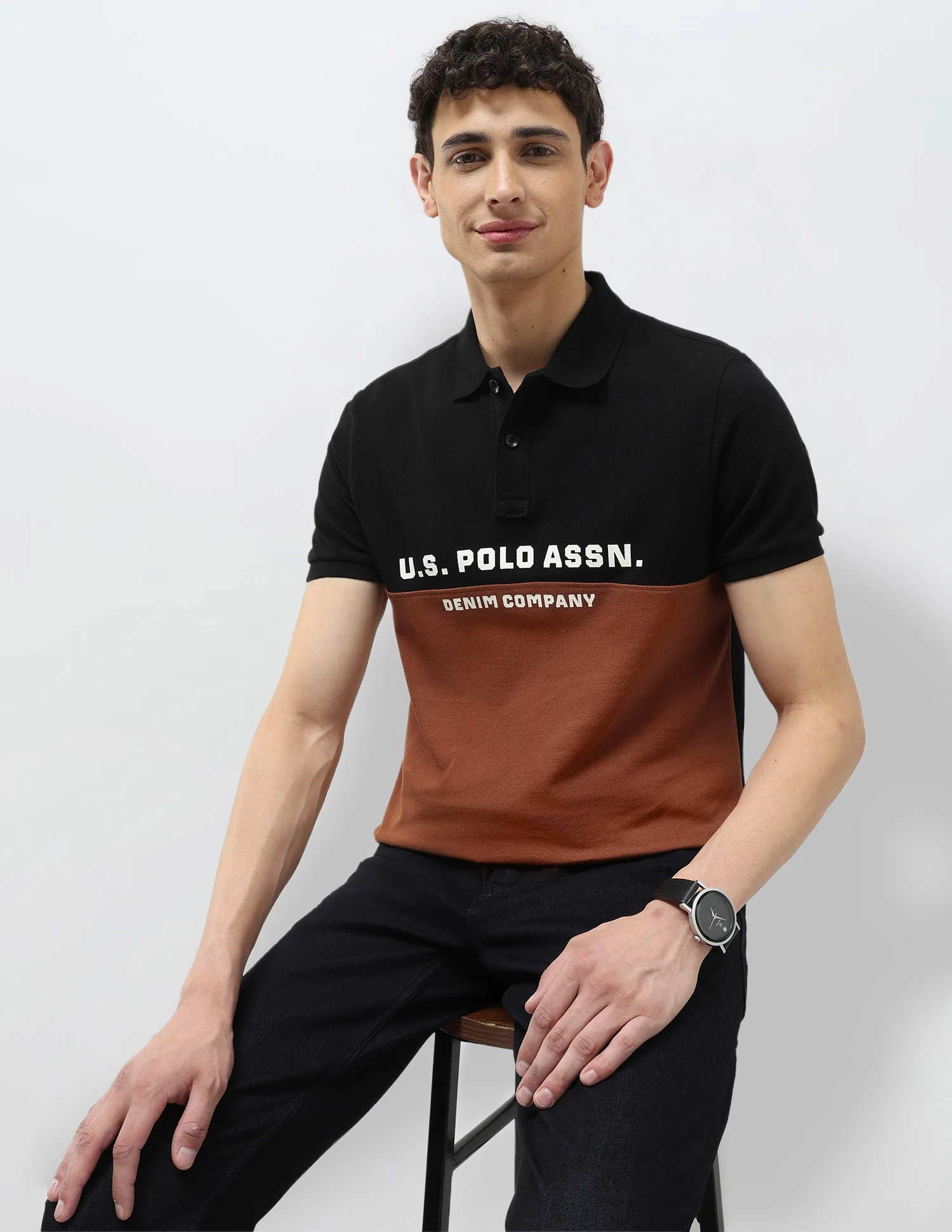 Colourblocked Muscle Fit Polo Shirt - Image 6