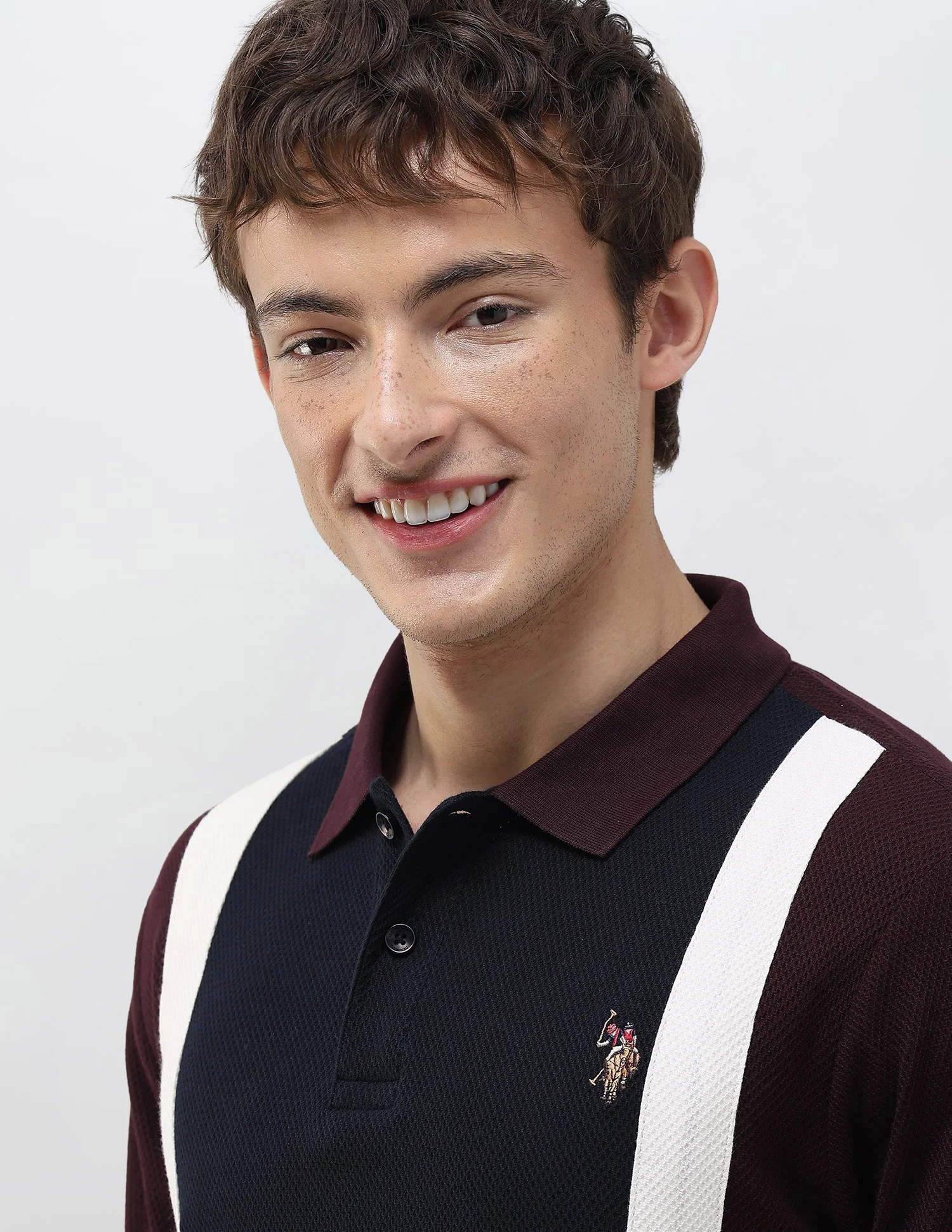 Colourblocked Muscle Fit Polo Shirt - Image 7