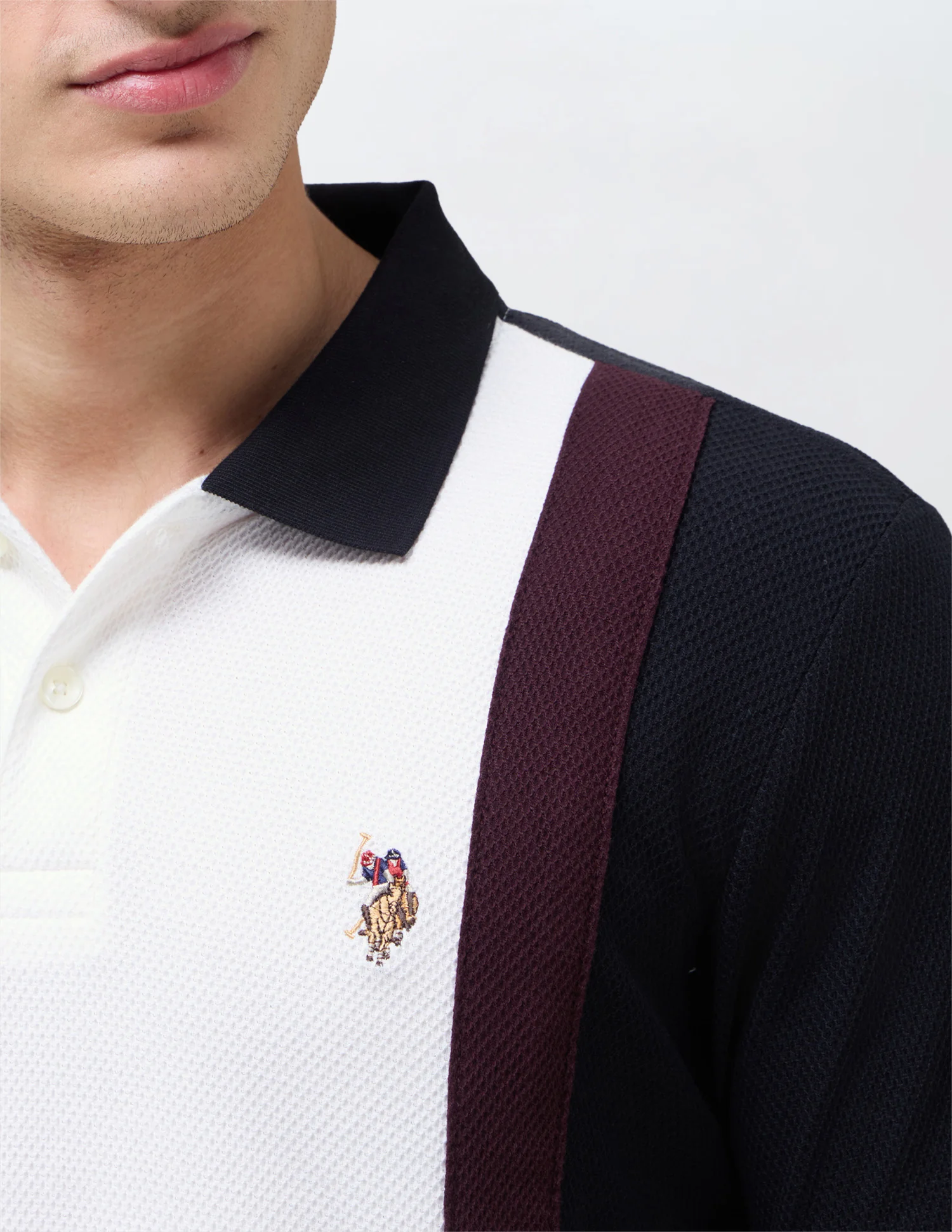 Colourblocked Muscle Fit Polo Shirt - Image 7