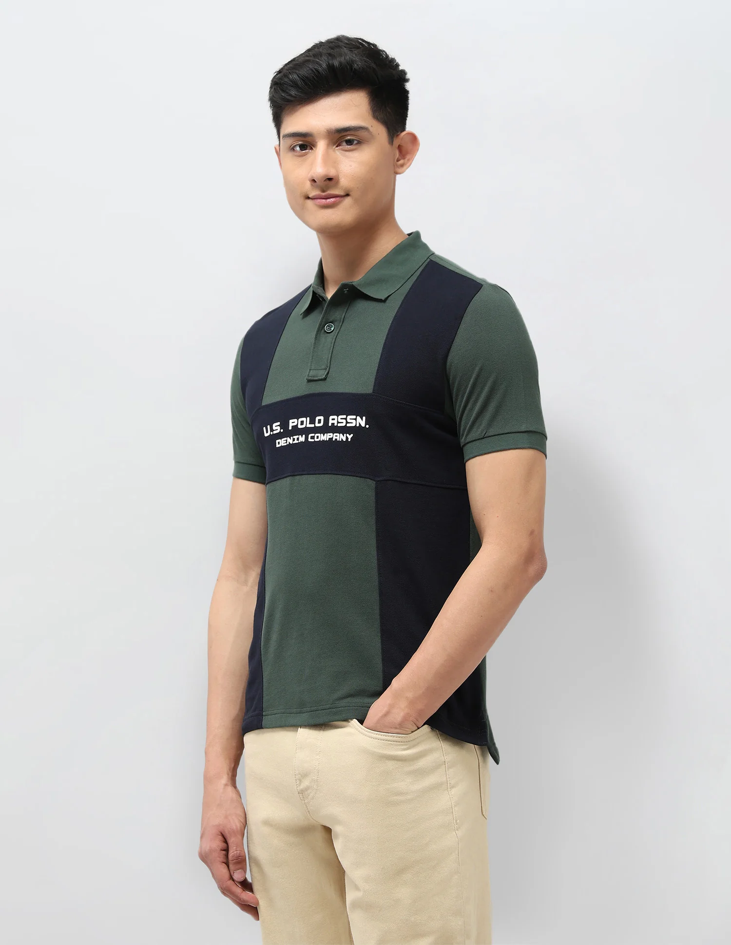 Colourblocked Pure Cotton Polo Shirt - Image 4