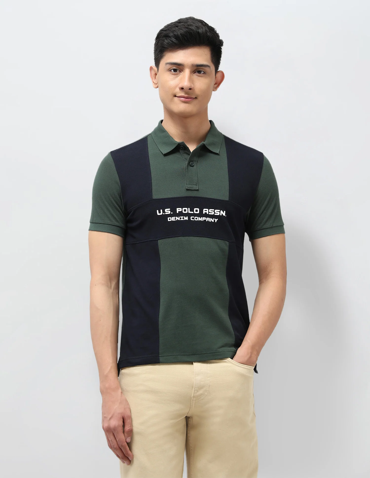 Colourblocked Pure Cotton Polo Shirt - Image 6