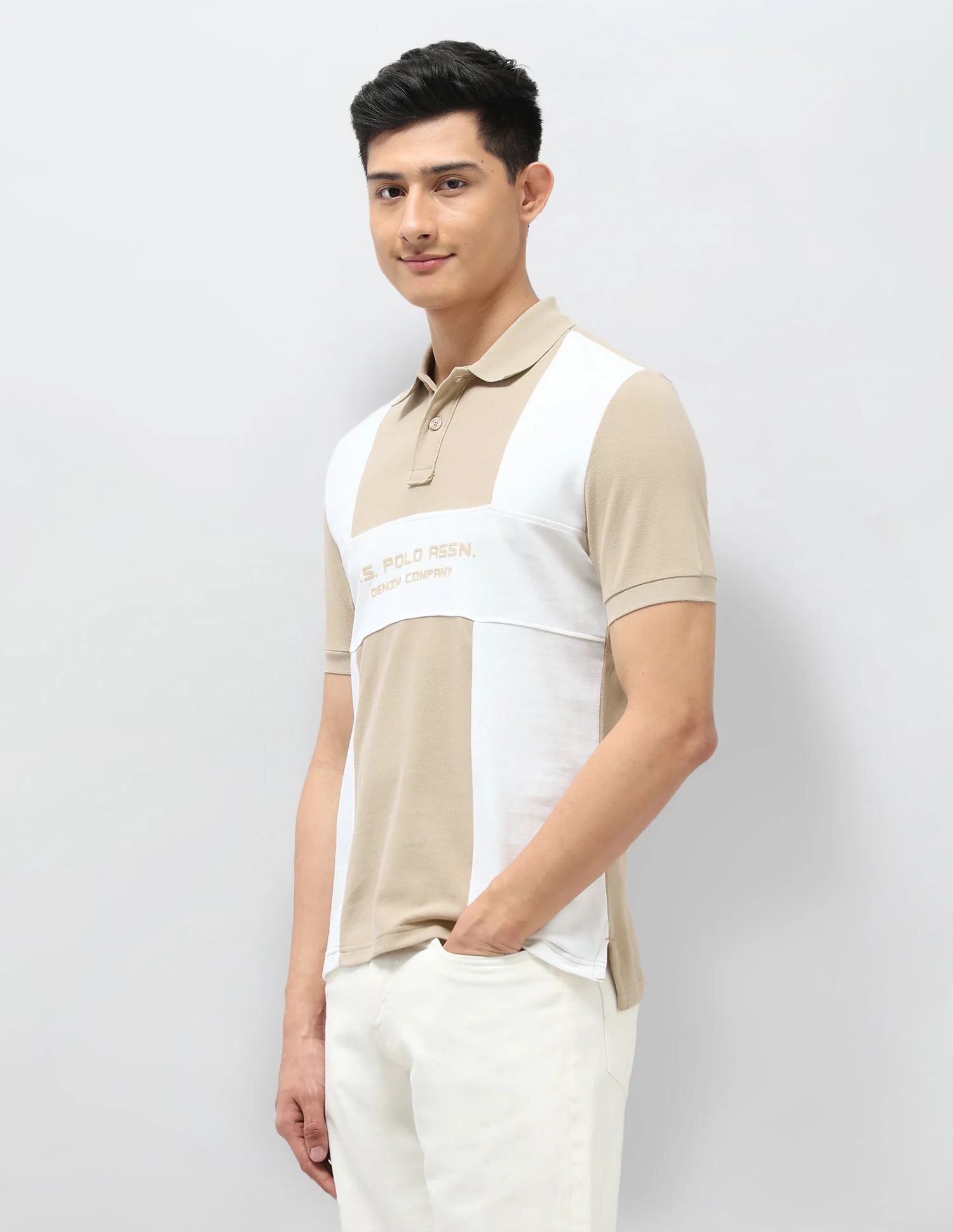 Colourblocked Pure Cotton Polo Shirt - Image 4