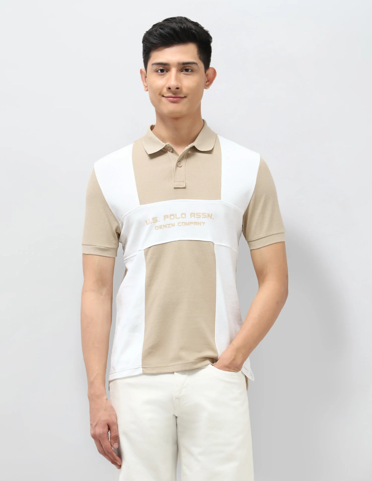 Colourblocked Pure Cotton Polo Shirt - Image 6