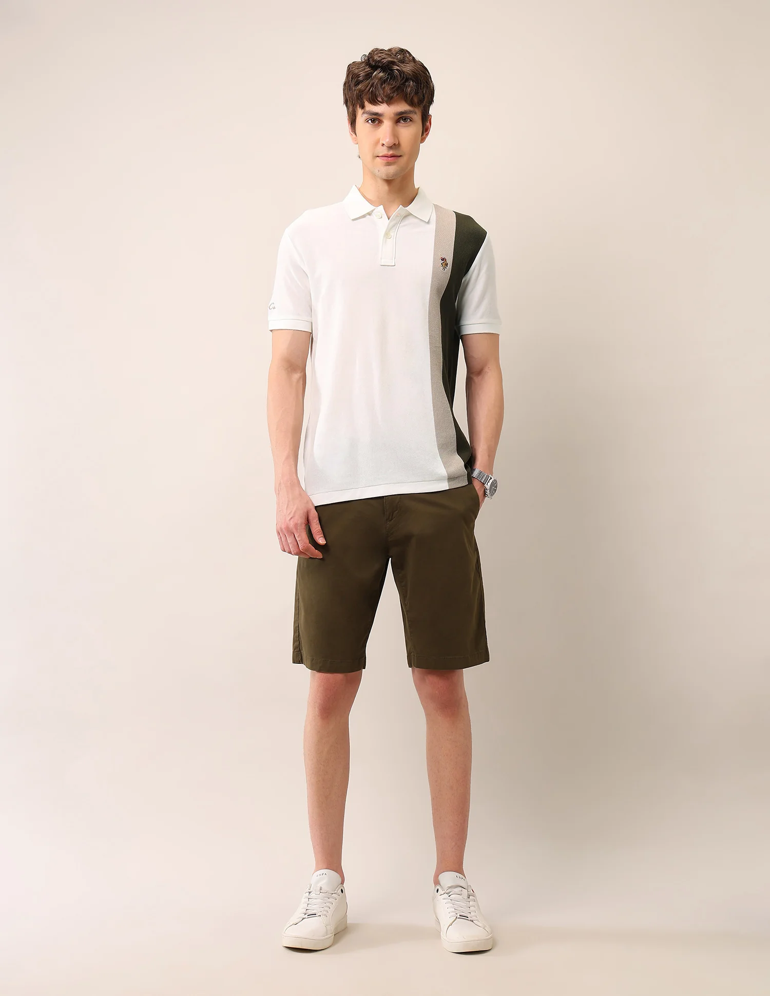 Colourblocked Pure Cotton Polo Shirt - Image 3