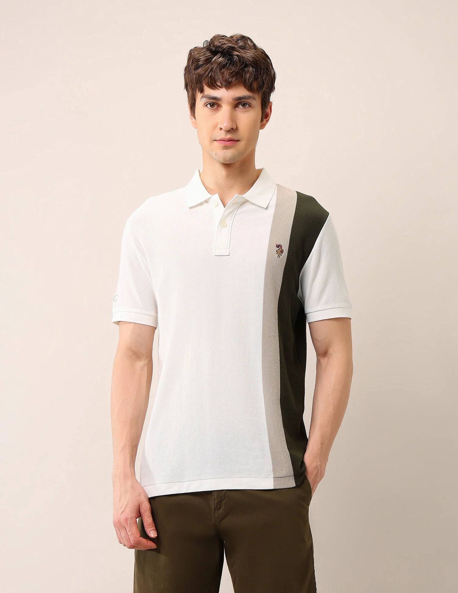 Colourblocked Pure Cotton Polo Shirt - Image 6