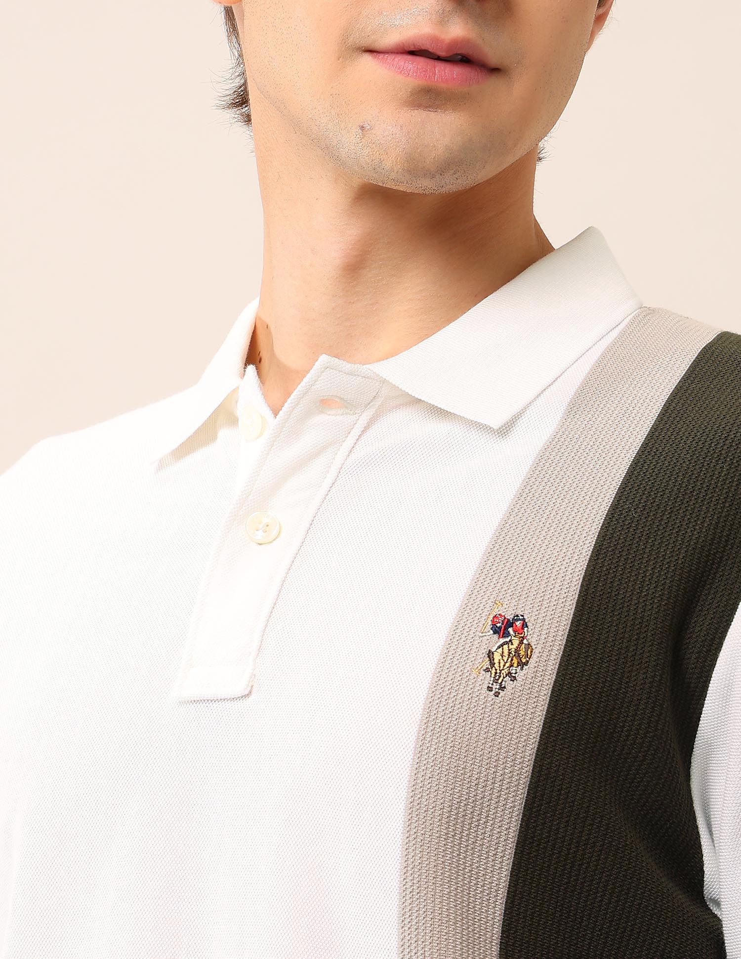 Colourblocked Pure Cotton Polo Shirt - Image 7