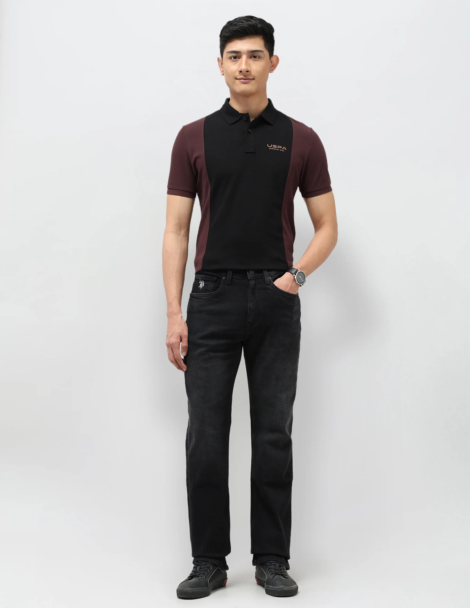 Colourblocked Pure Cotton Polo Shirt - Image 3