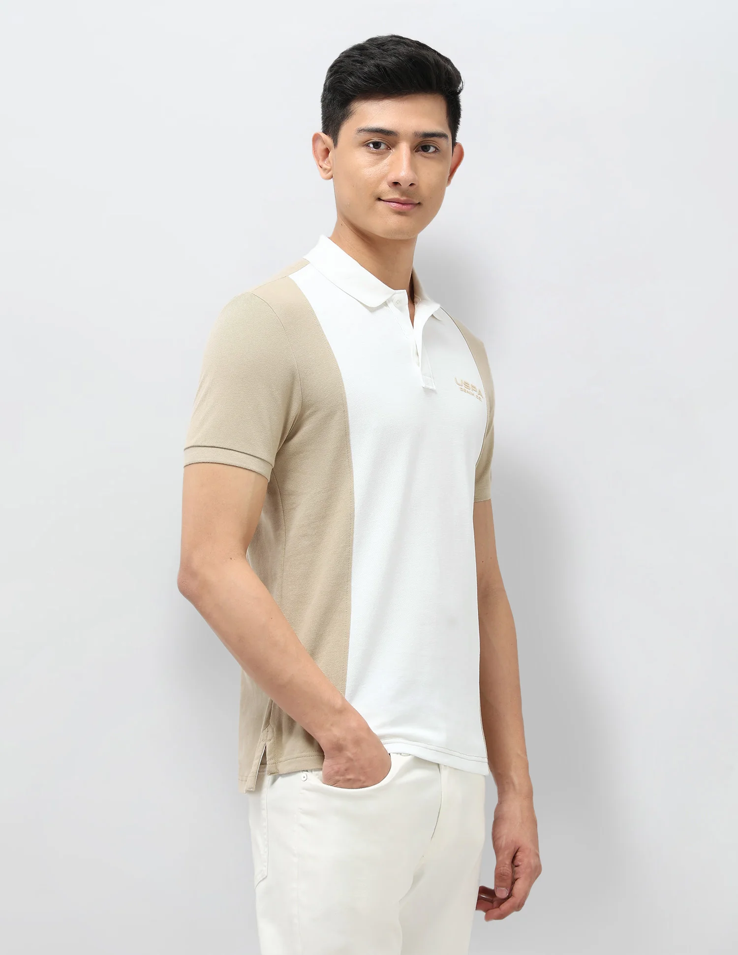 Colourblocked Pure Cotton Polo Shirt - Image 4