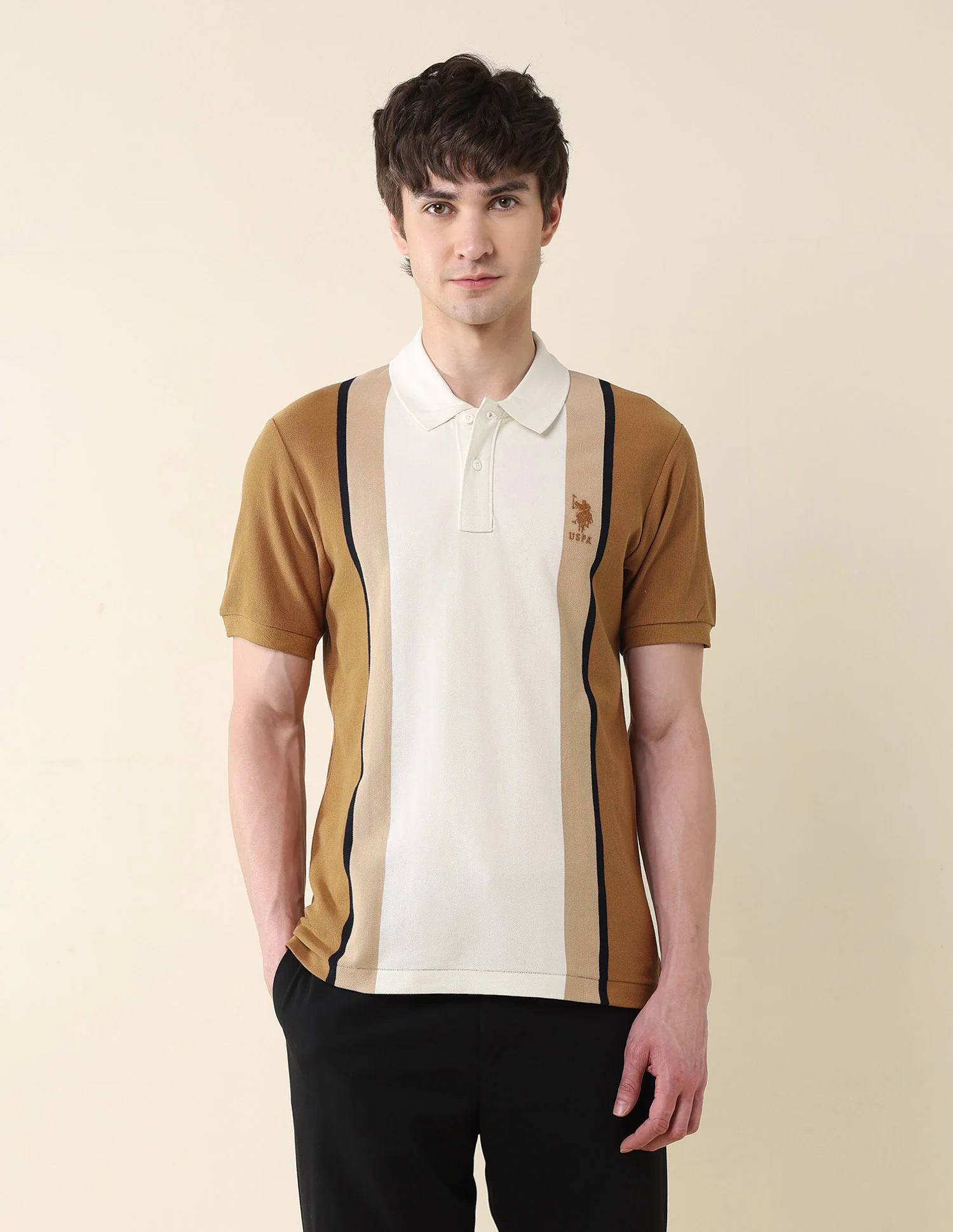 Colourblocked Pure Cotton Polo Shirt - Image 6