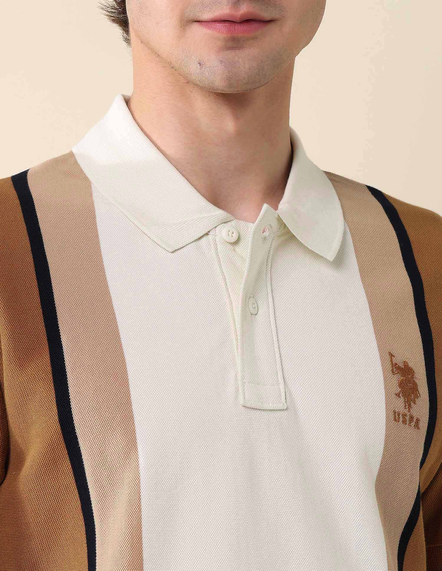 Colourblocked Pure Cotton Polo Shirt - Image 7