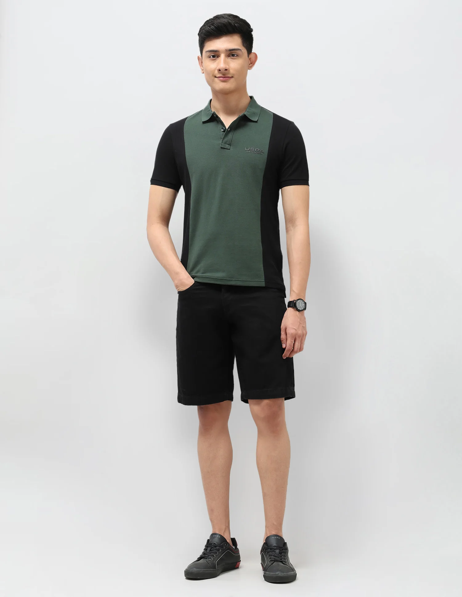 Colourblocked Pure Cotton Polo Shirt - Image 3