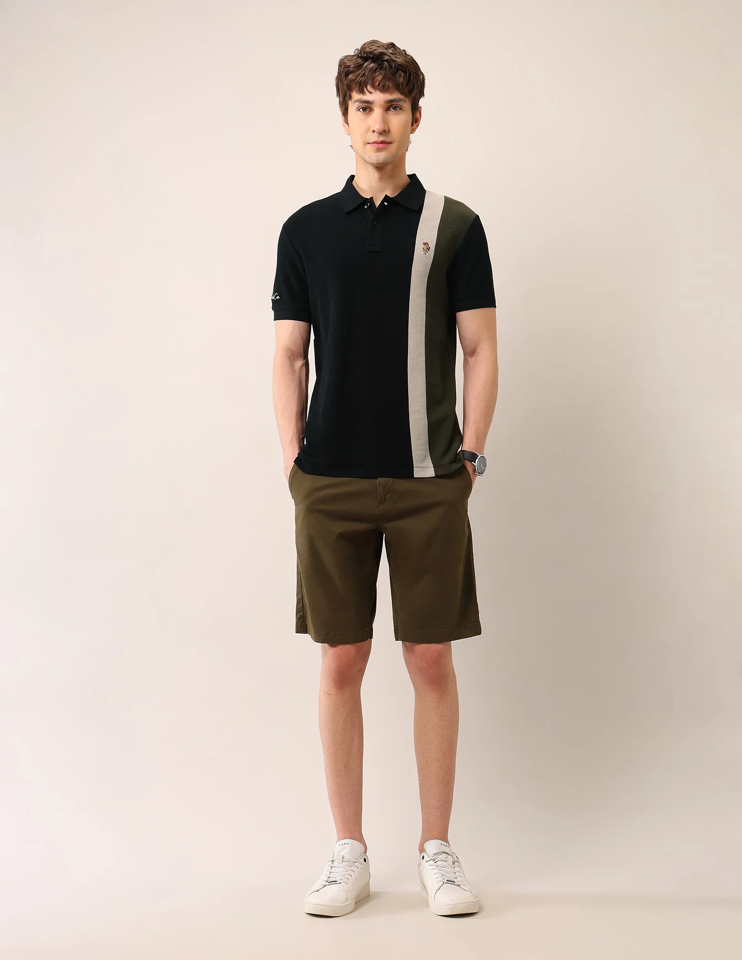 Colourblocked Pure Cotton Polo Shirt - Image 3