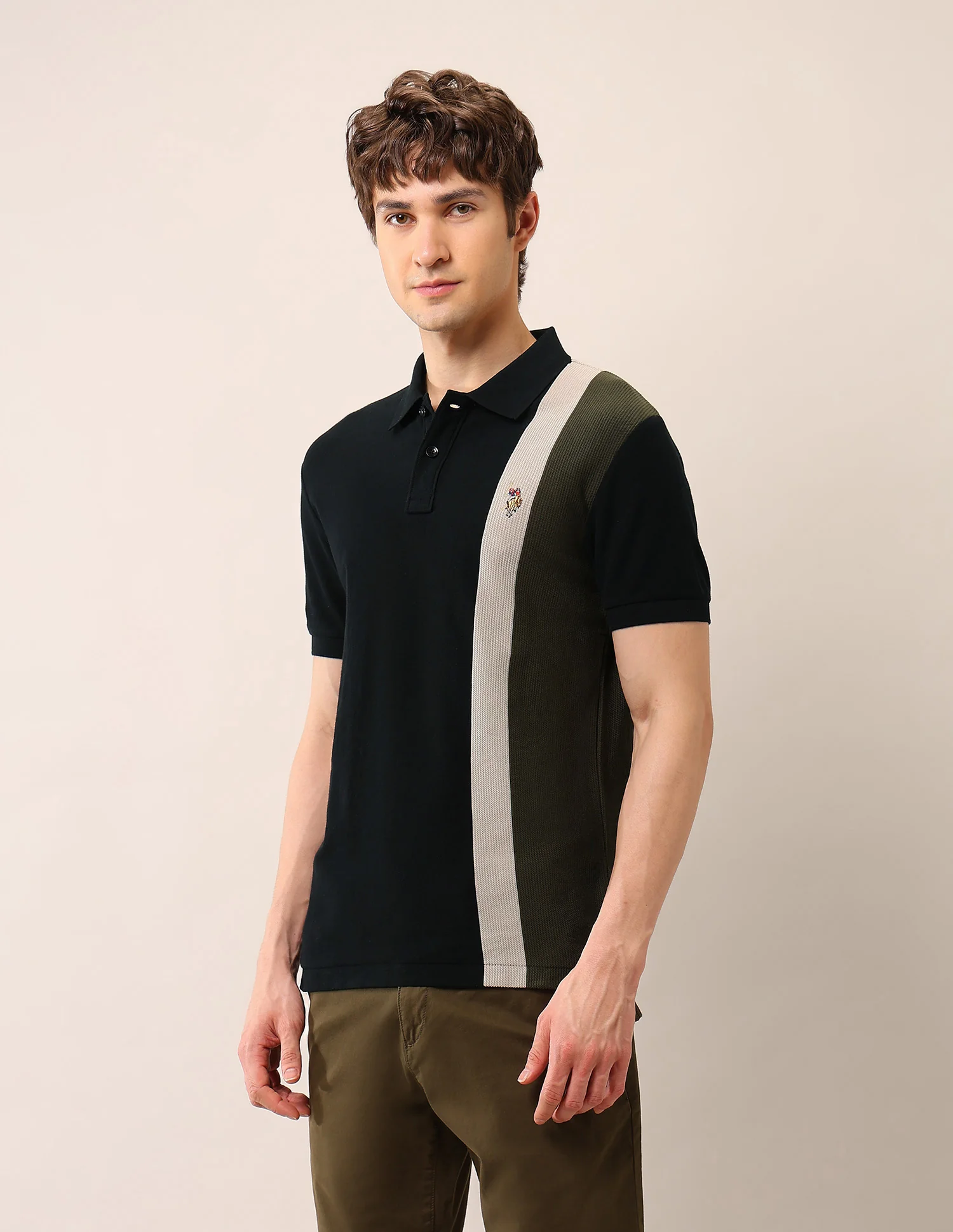 Colourblocked Pure Cotton Polo Shirt - Image 4