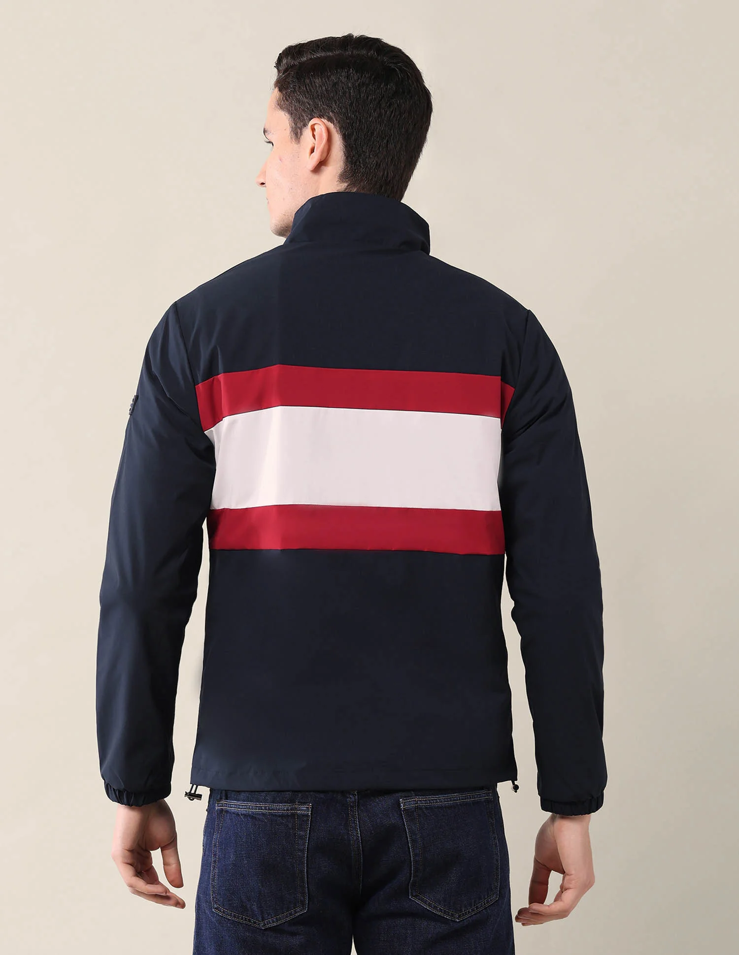 Colourblocked Regular Fit Jacket - Image 5
