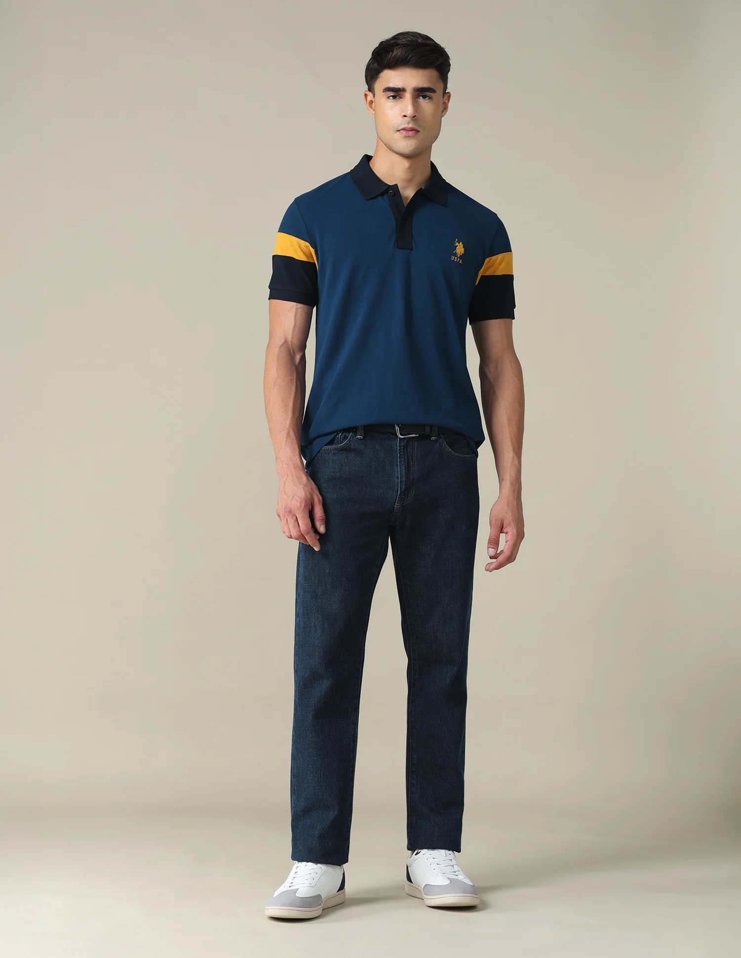 Colourblocked Regular Fit Polo Shirt - Image 3