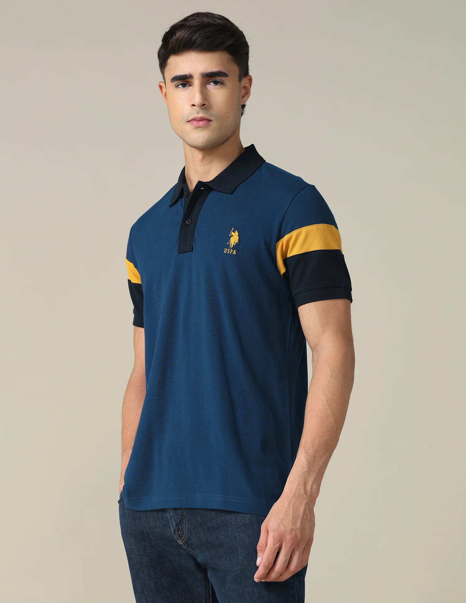 Colourblocked Regular Fit Polo Shirt - Image 4