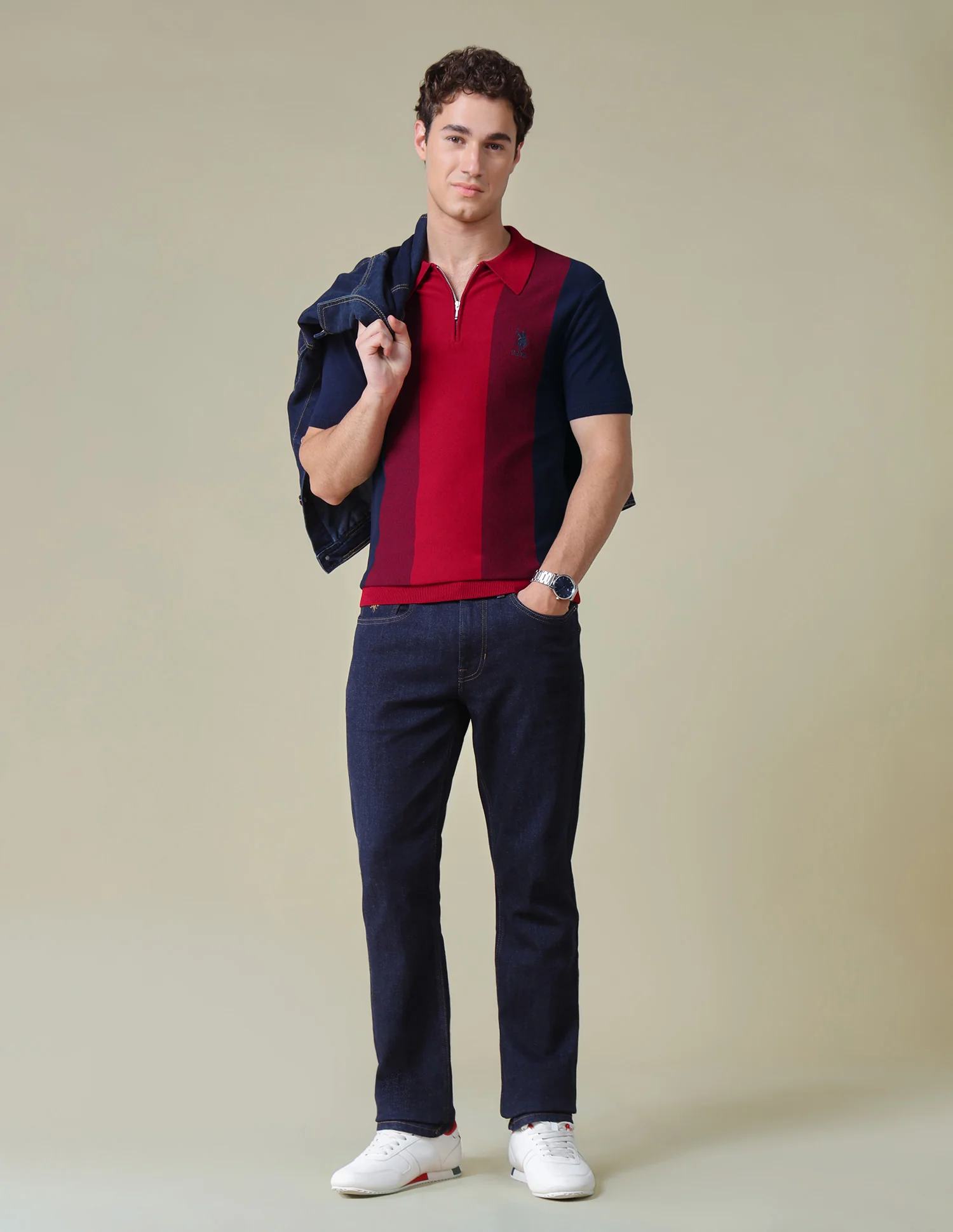 Colourblocked Regular Fit Polo Shirt - Image 3