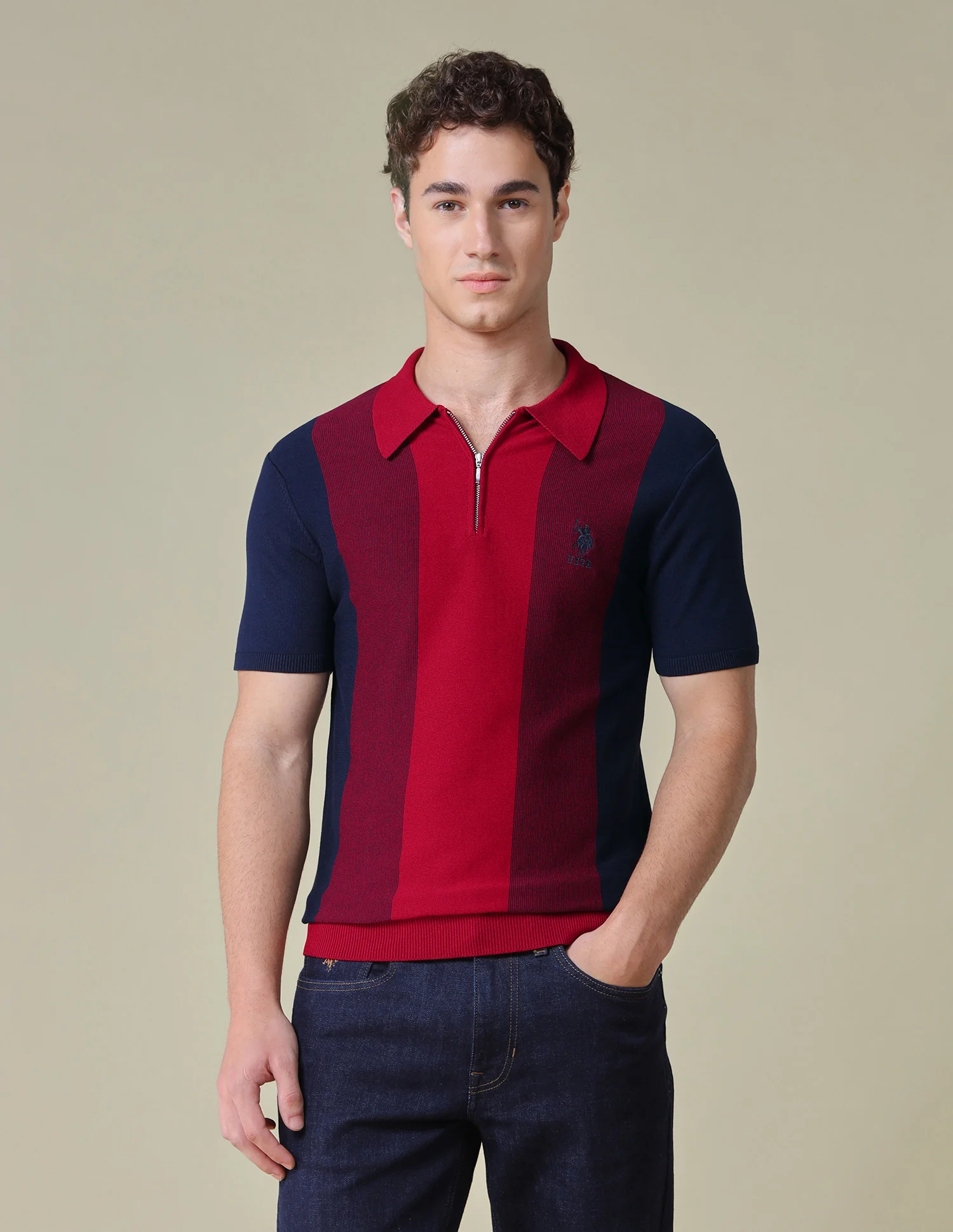 Colourblocked Regular Fit Polo Shirt - Image 6