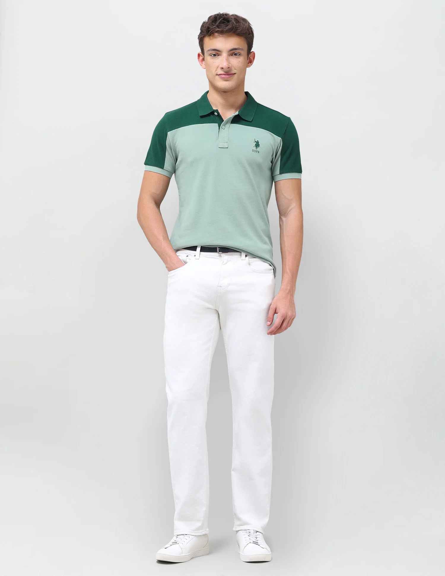 Colourblocked Regular Fit Polo Shirt - Image 3