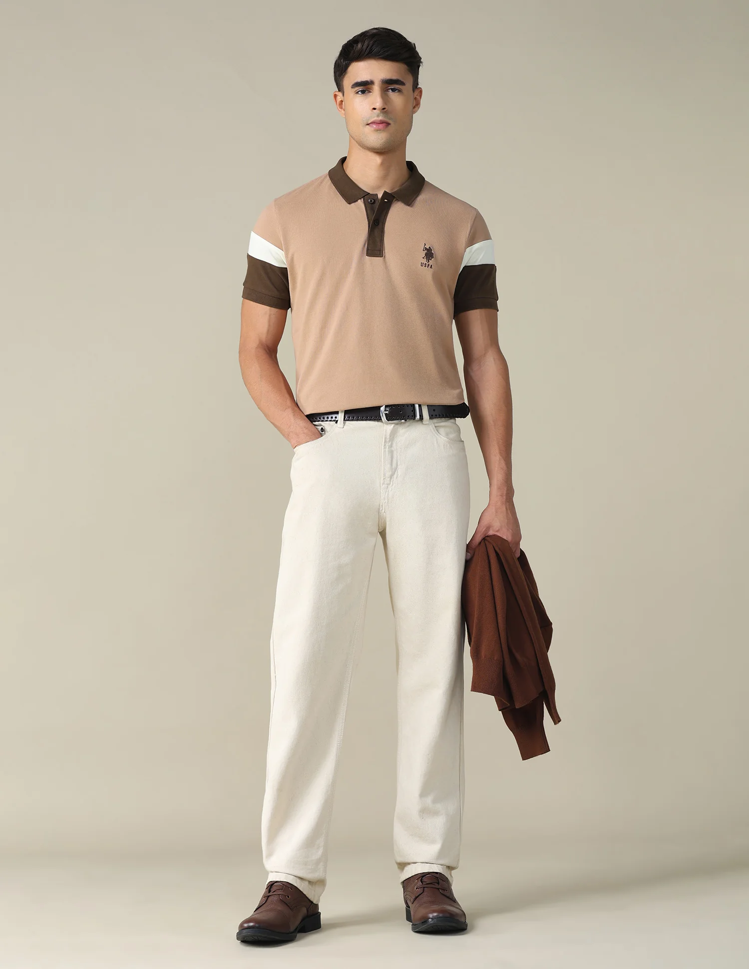 Colourblocked Regular Fit Polo Shirt - Image 3